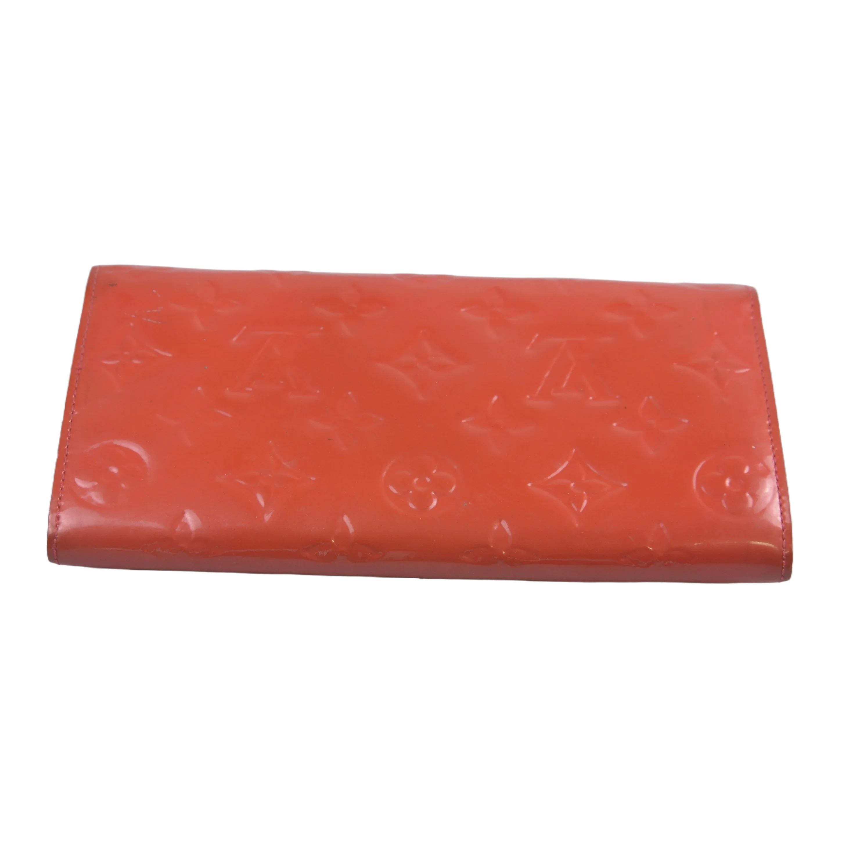 Louis Vuitton Vernis Monogram Sarah Long Wallet Red