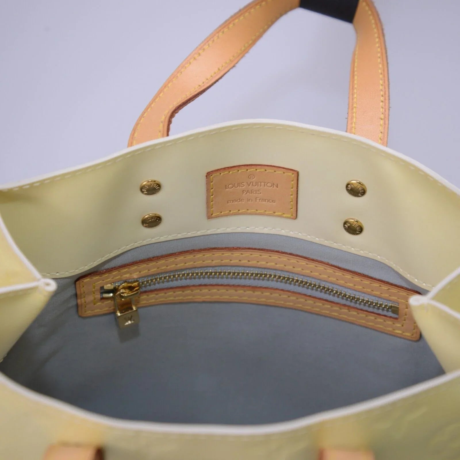 Louis Vuitton Monogram Vernis Reade PM Bag Yellow