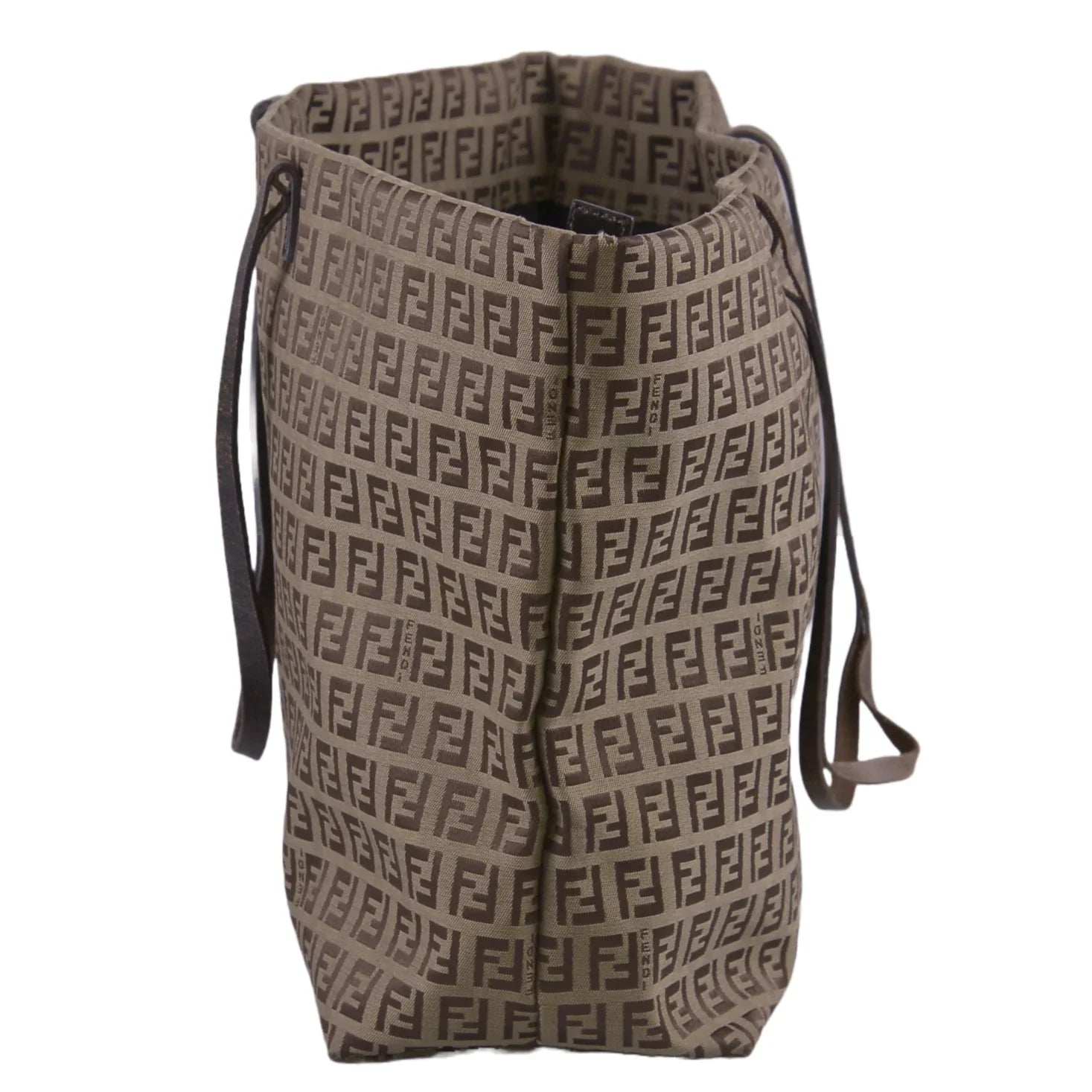 Fendi Canvas Zucca Brown Monogram Tote Bag