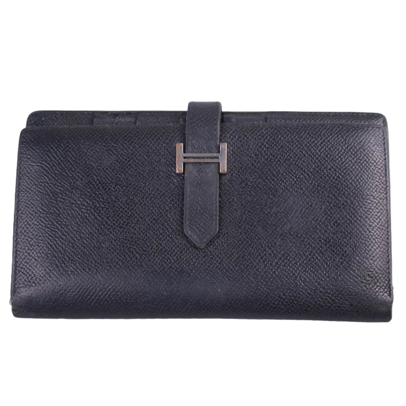 Hermes Bearn Gusset Long Wallet Black