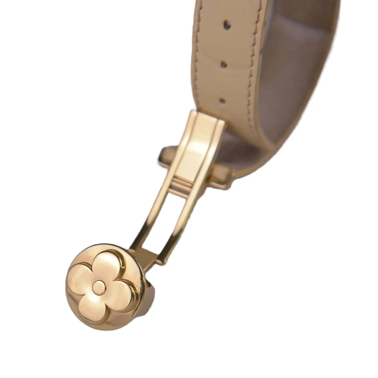 Louis Vuitton Good Luck Monogram Leather Bangle, Beige