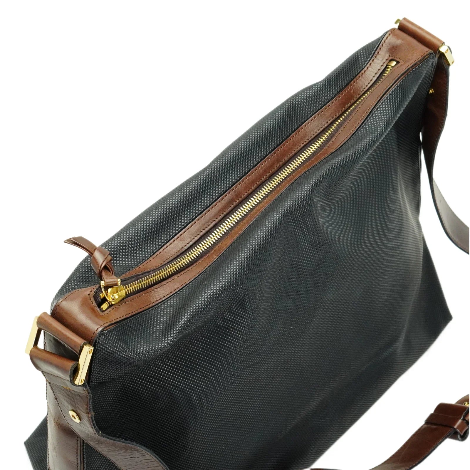 Bottega Veneta Canvas Shoulder Bag Black