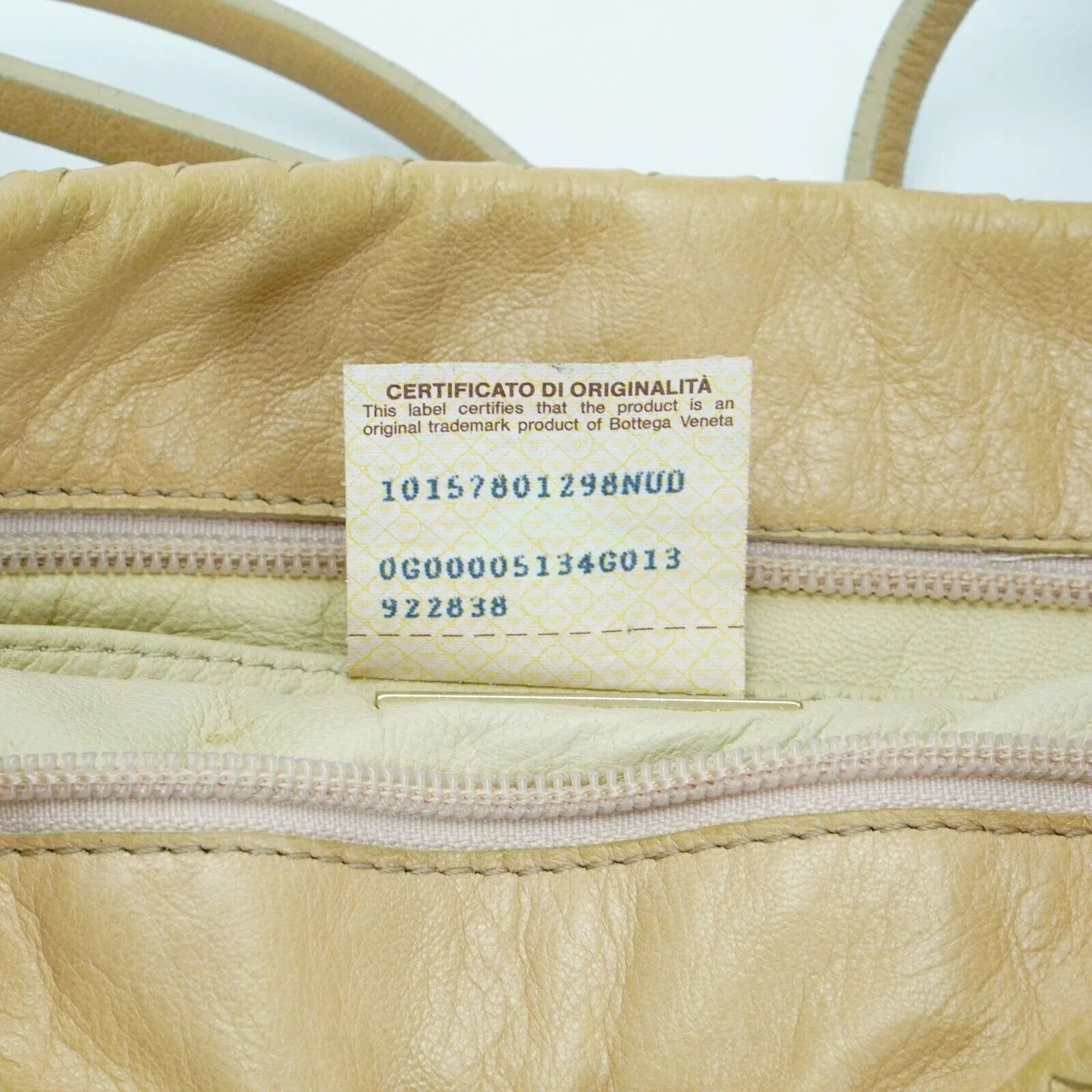 Bottega Veneta Intrecciato Leather Shoulder Bag Beige