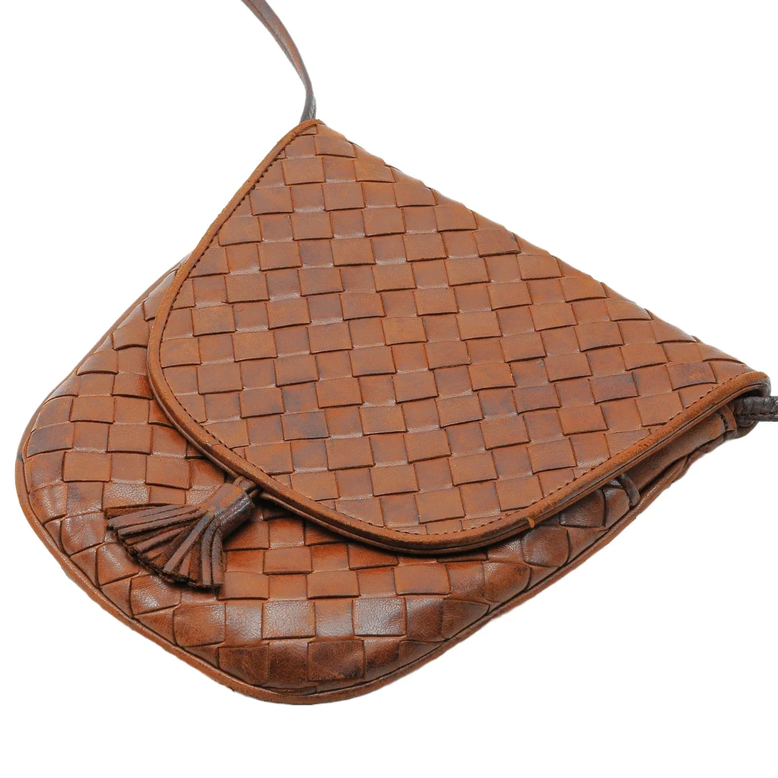 Bottega Veneta Intrecciato Mini Crossbody Bag Brown