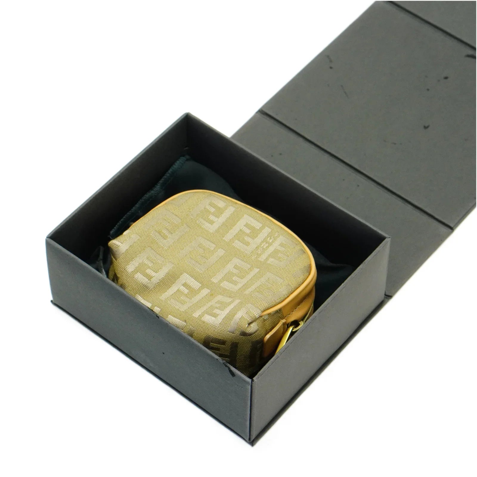 Fendi Zucca Zipped Coin Purse Beige