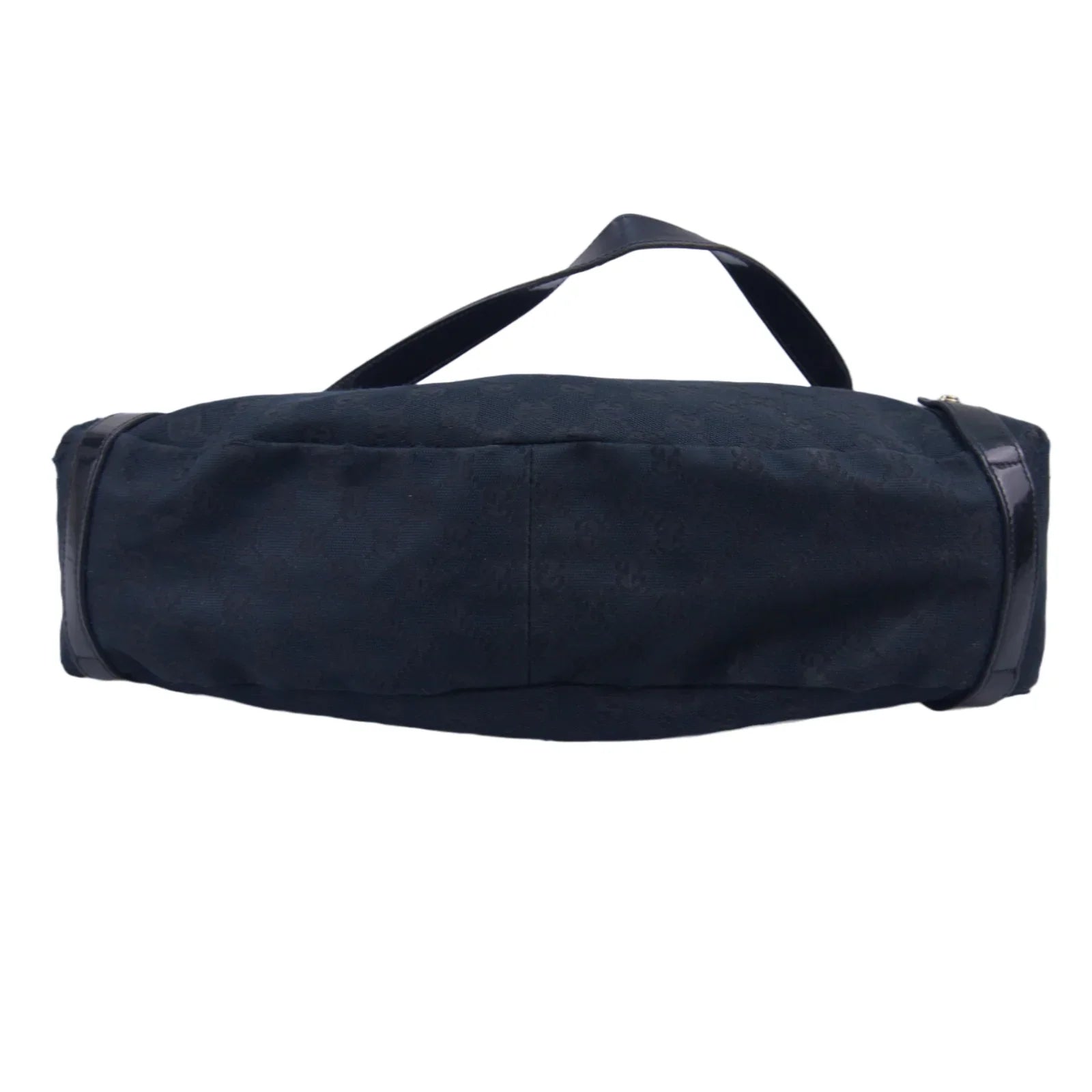 Gucci Abbey GG Monogram Canvas X Leather Tote Bag, Black