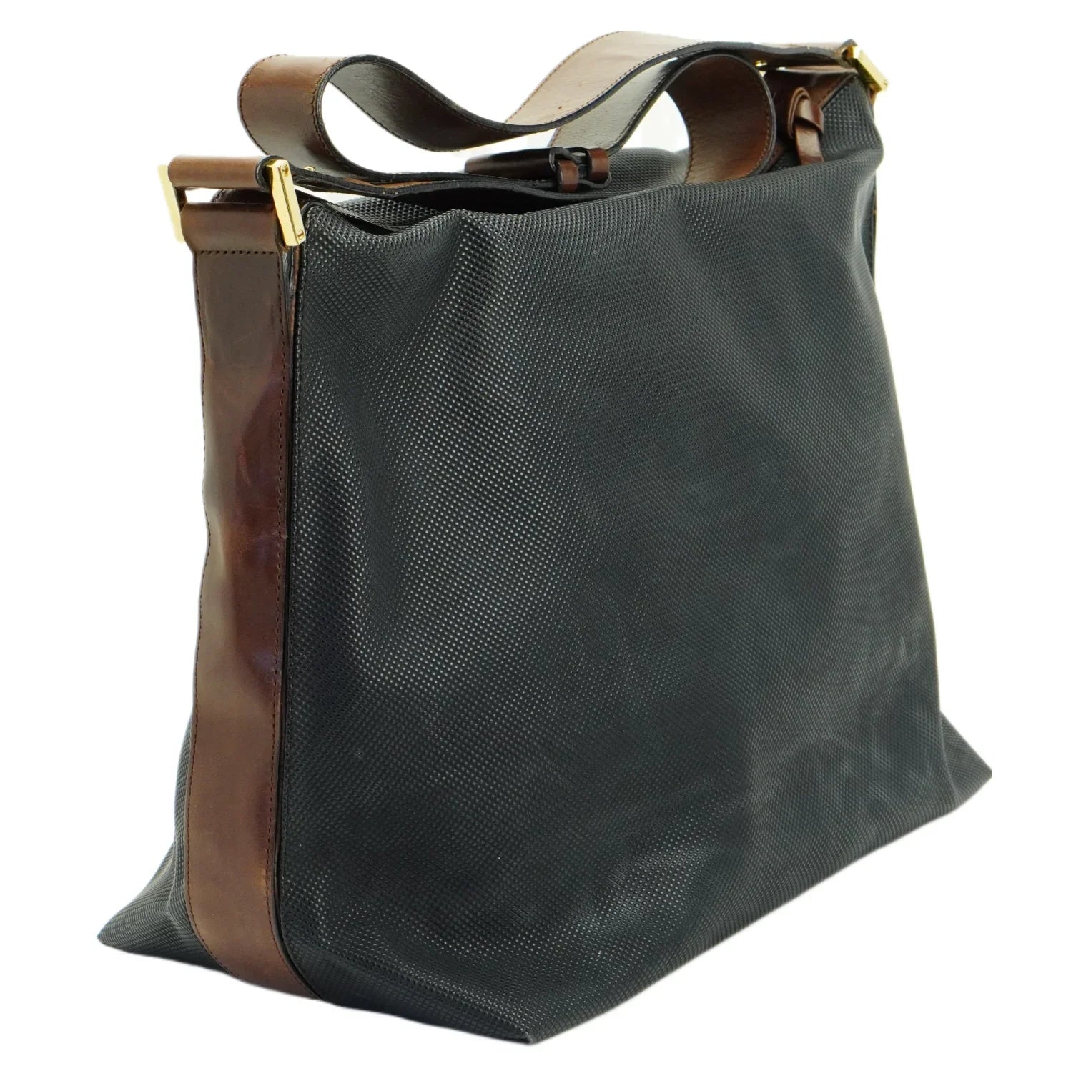 Bottega Veneta Canvas Shoulder Bag Black