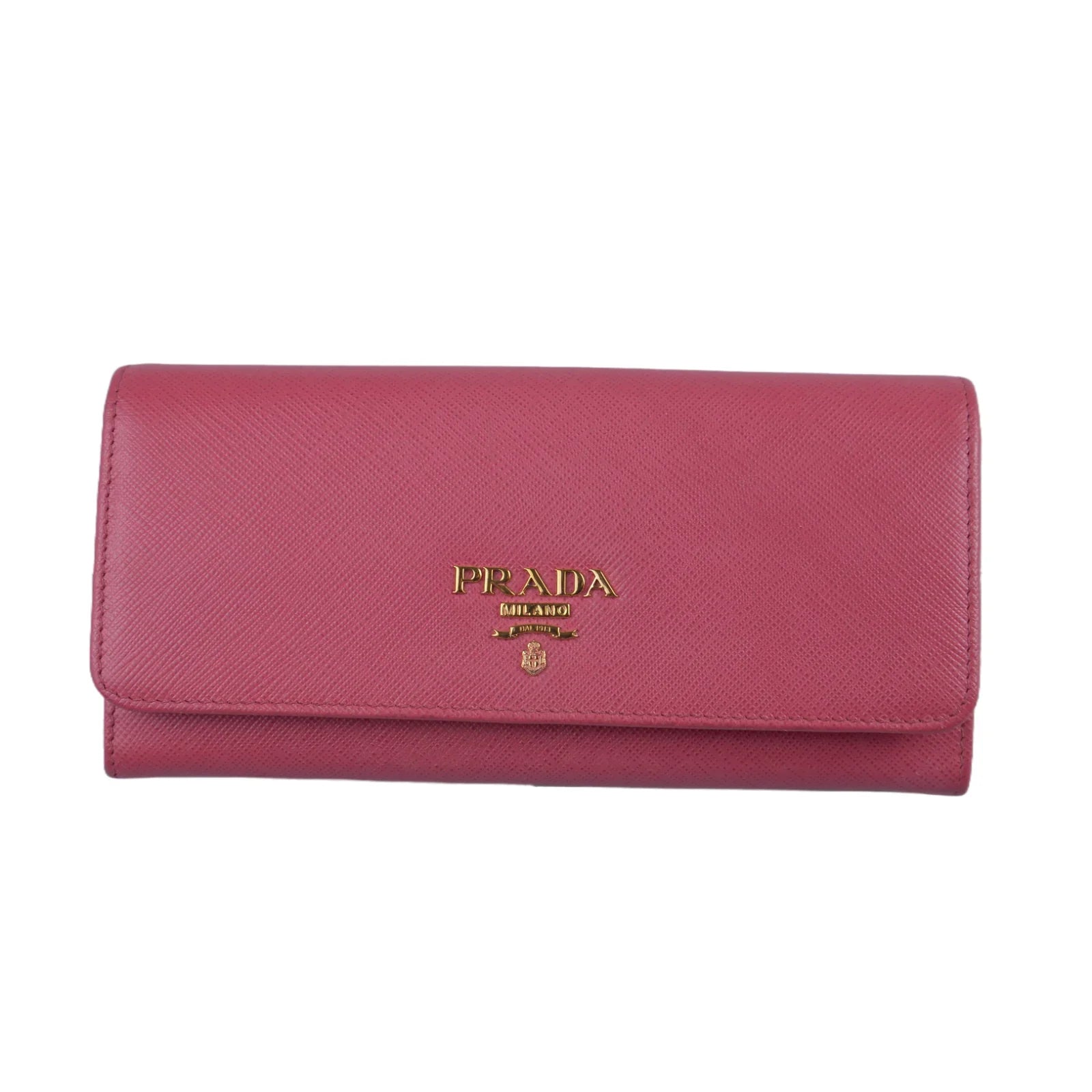 Prada Saffiano Leather Long Wallet and Card Holder Pink