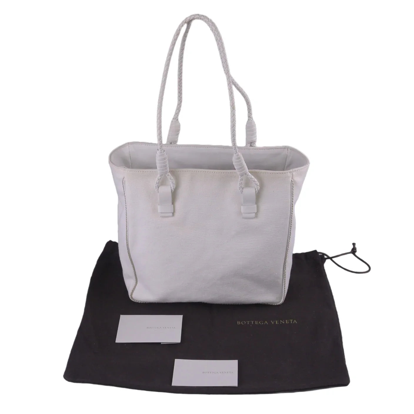 Bottega Veneta Canvas Tote Bag White