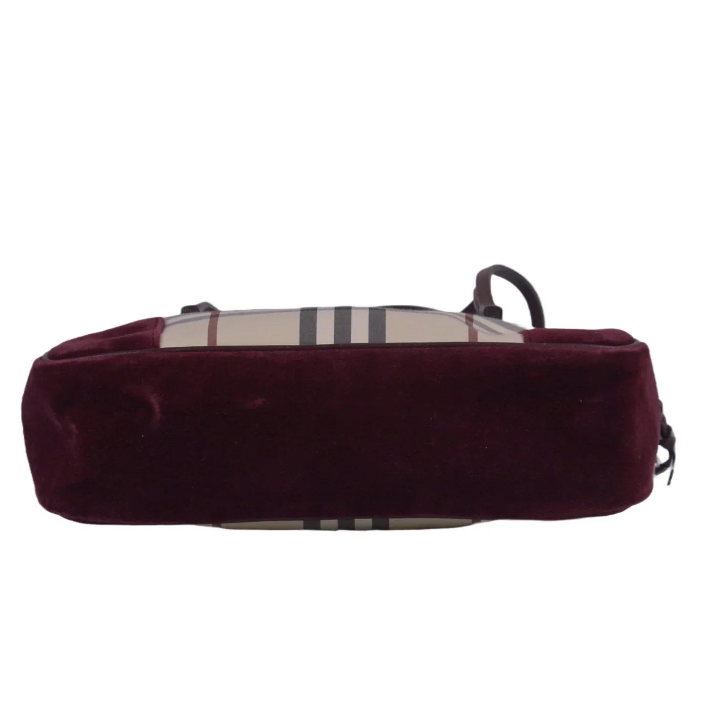 Burberry Checked Cotton X Canvas Boston Bag