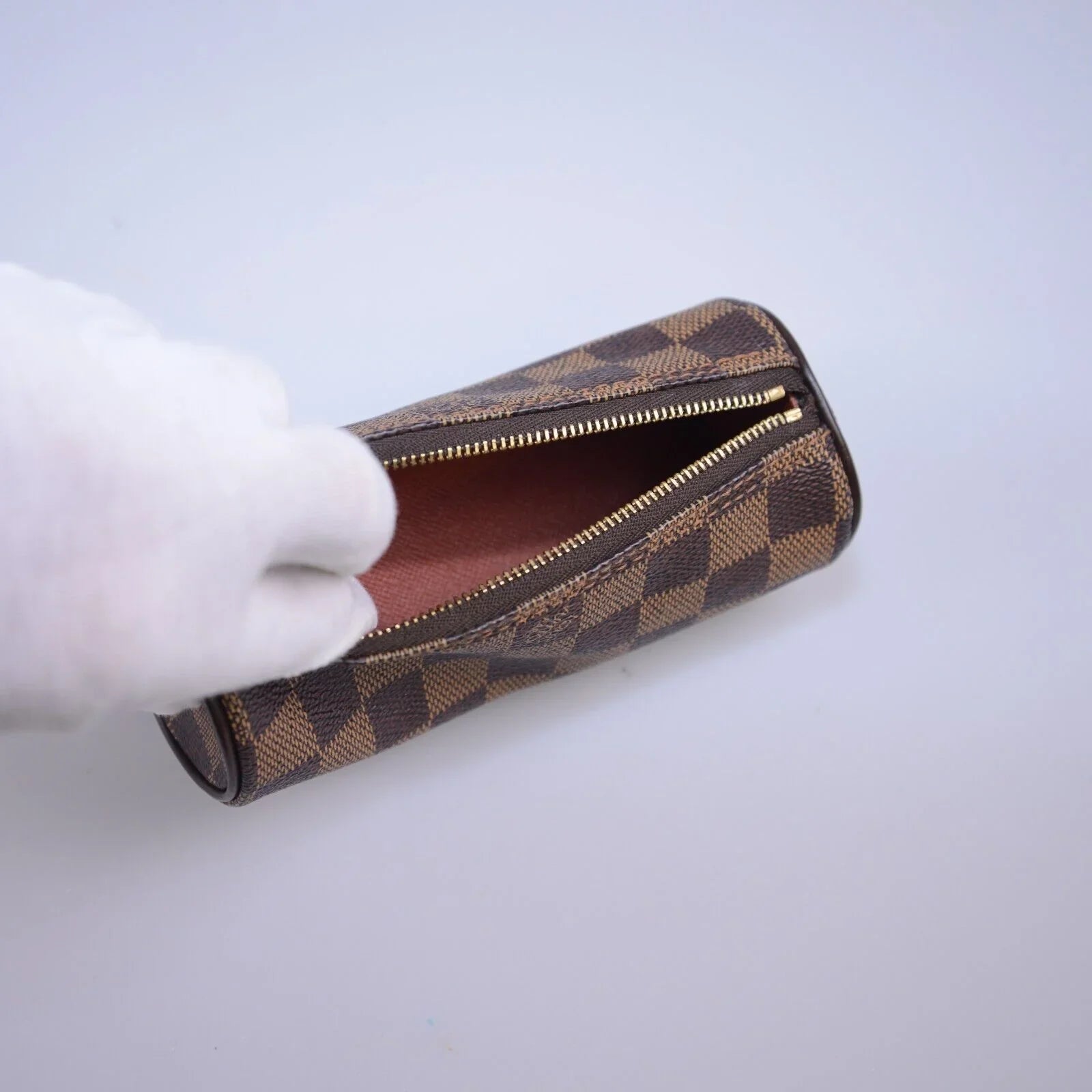 Louis Vuitton Damier Ebene Papillon 30 Monogram Bag With Pouch