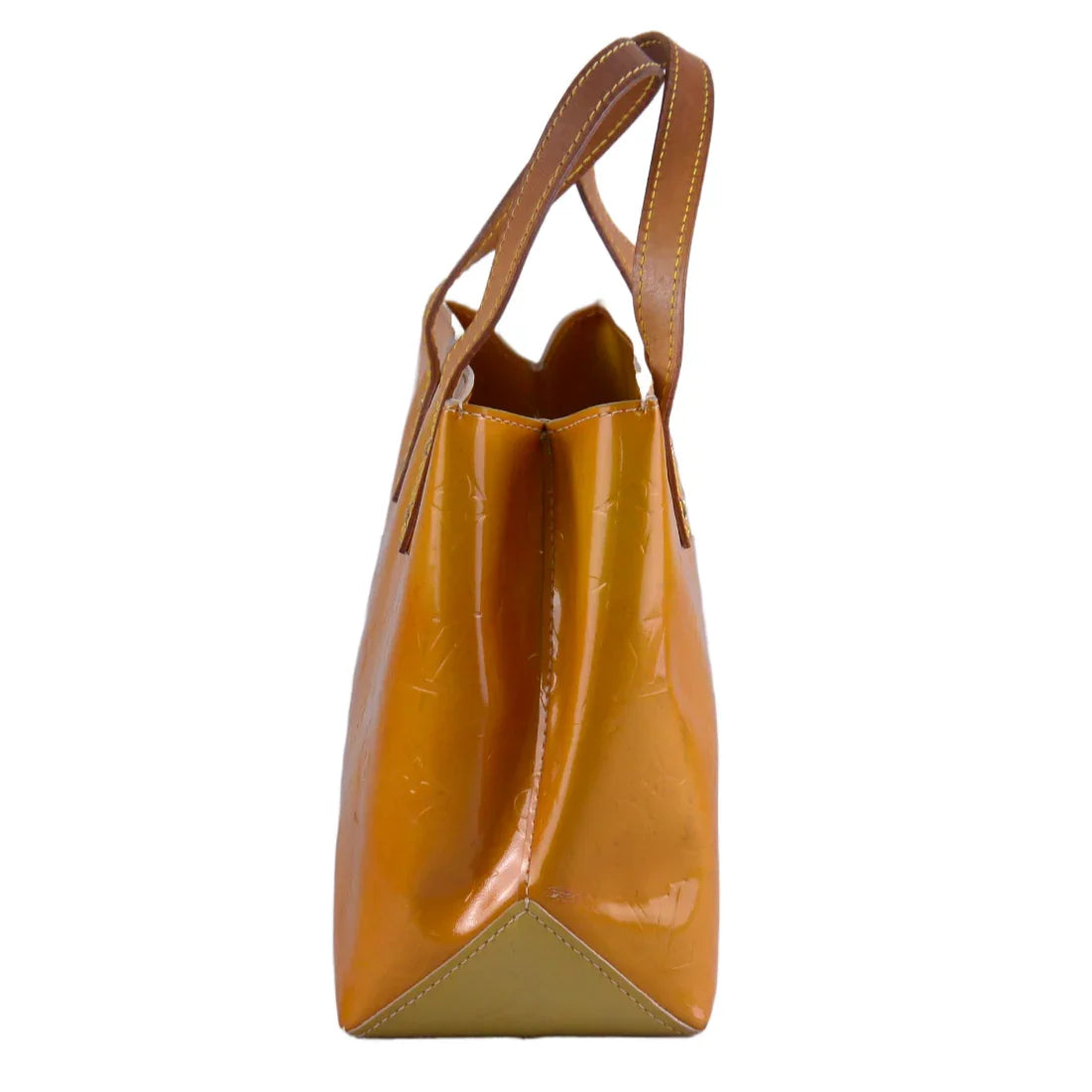 Louis Vuitton Monogram Vernis Reade PM Bag, Tan and Yellow