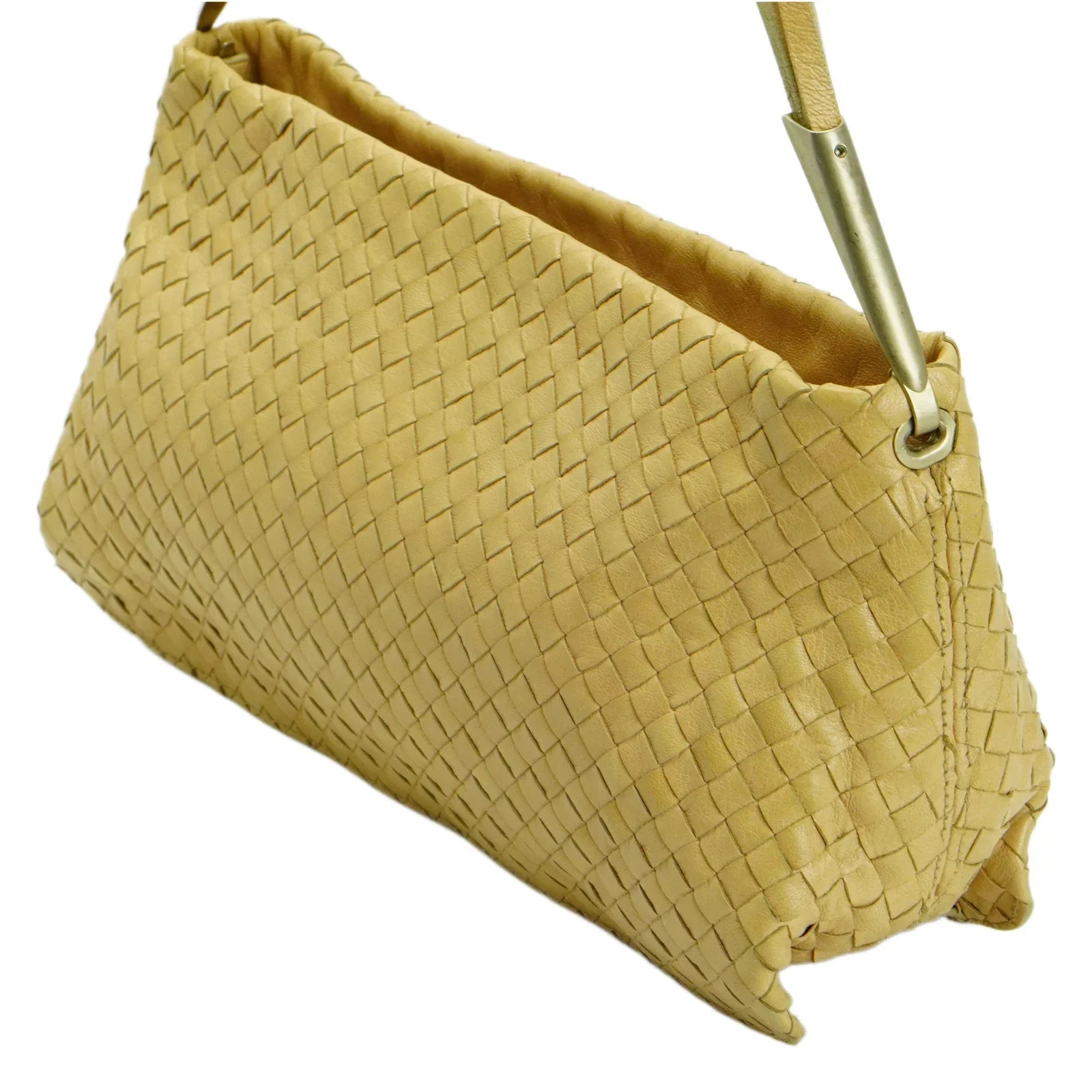 Bottega Veneta Intrecciato Leather Shoulder Bag Beige