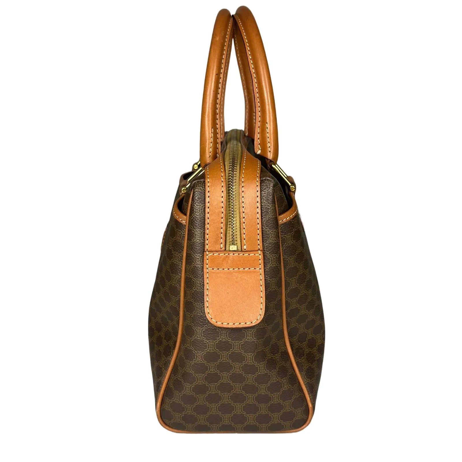 Celine Triomphe Macadam Monogram Mini Boston Bag