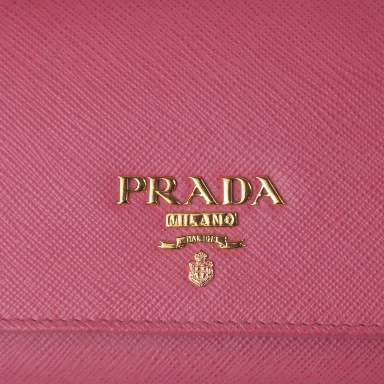 Prada Saffiano Leather Long Wallet and Card Holder Pink