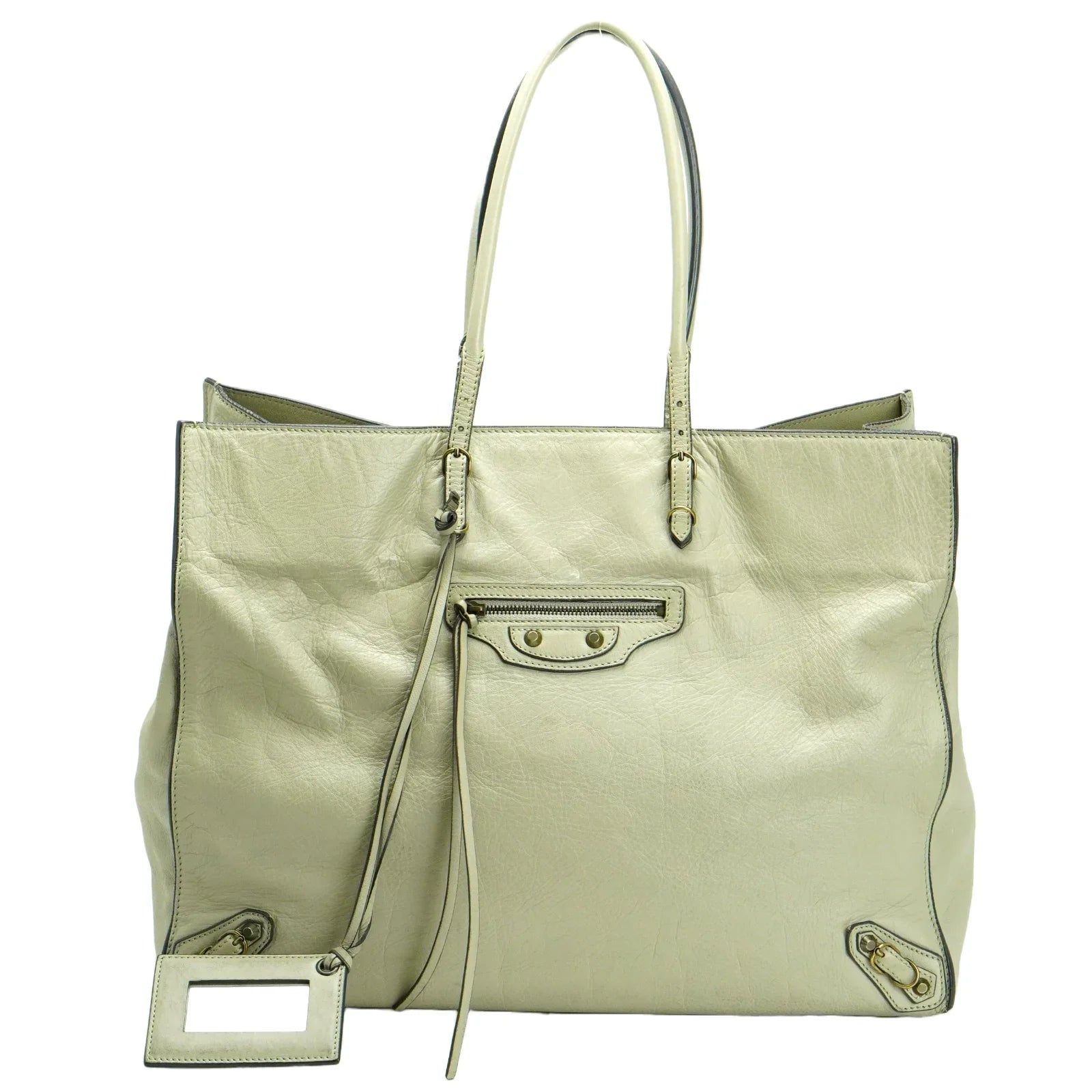 Balenciaga Paper Bag 2WAY leather Ivory