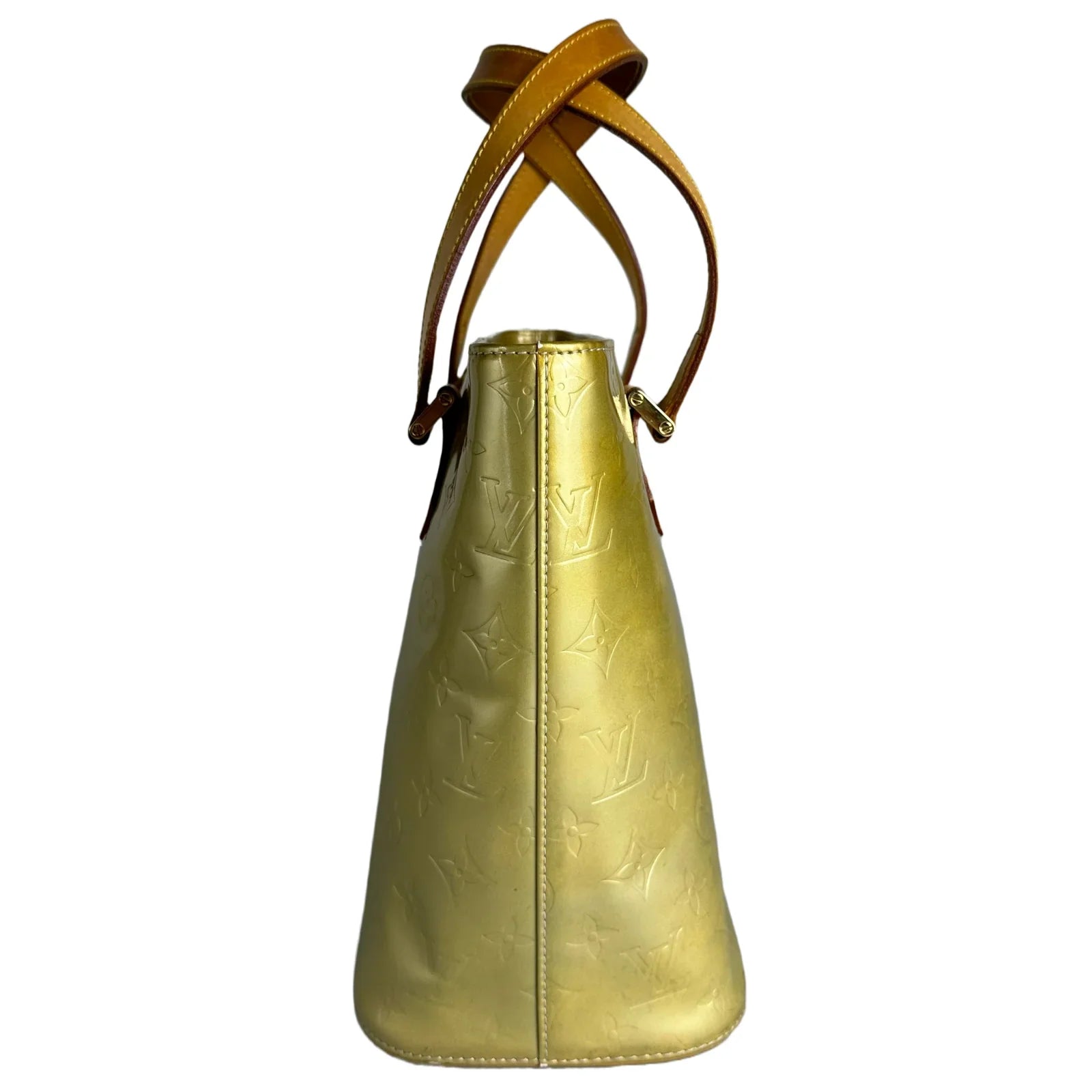 Louis Vuitton Monogram Vernis Houston Tote Bag, Gold and Tan