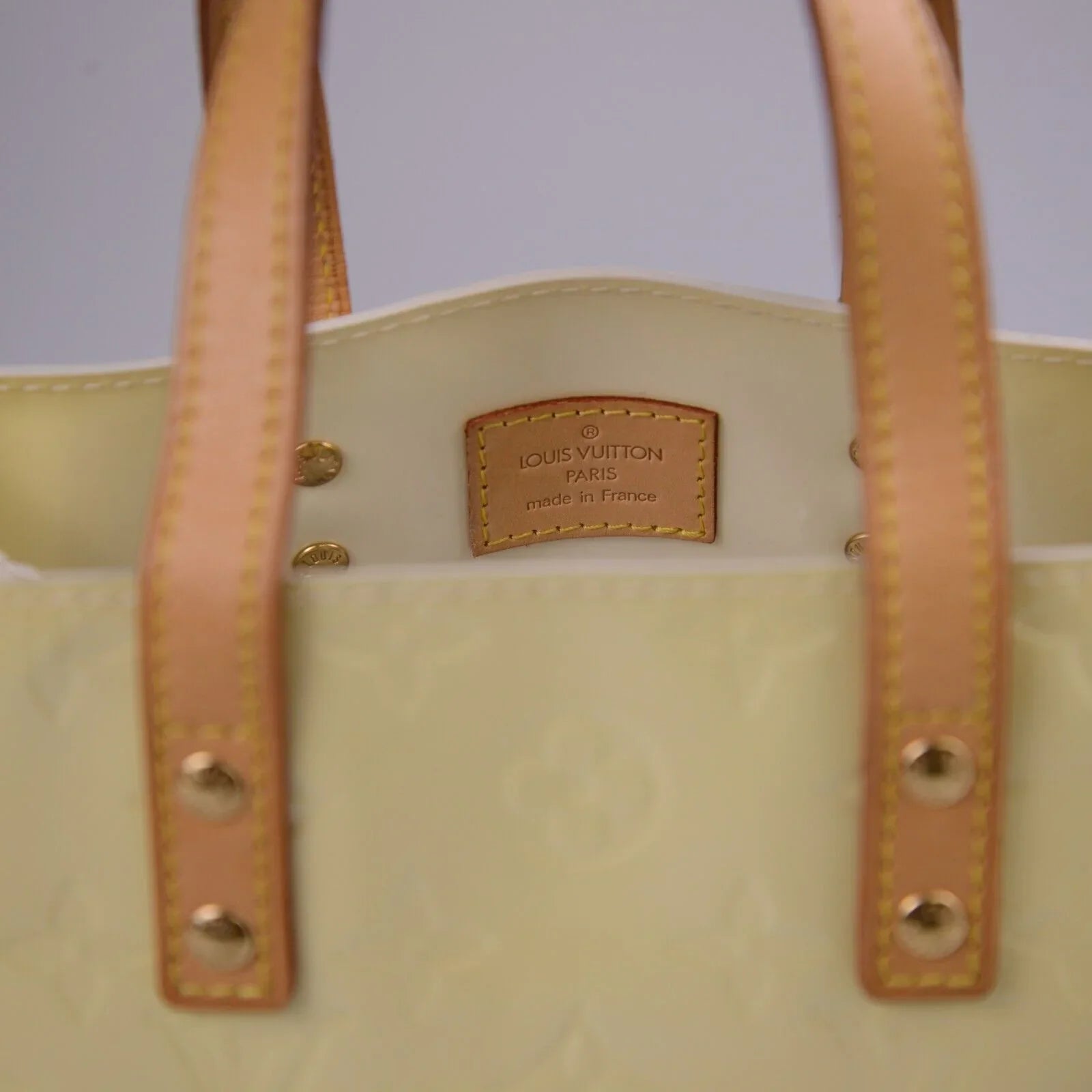 Louis Vuitton Monogram Vernis Reade PM Bag Yellow