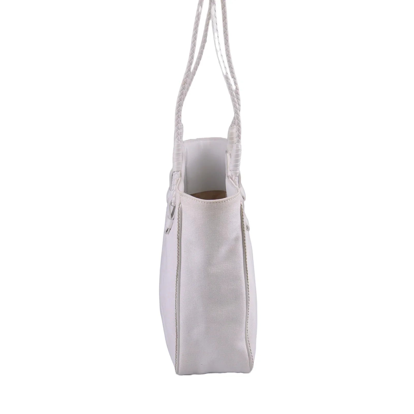 Bottega Veneta Canvas Tote Bag White