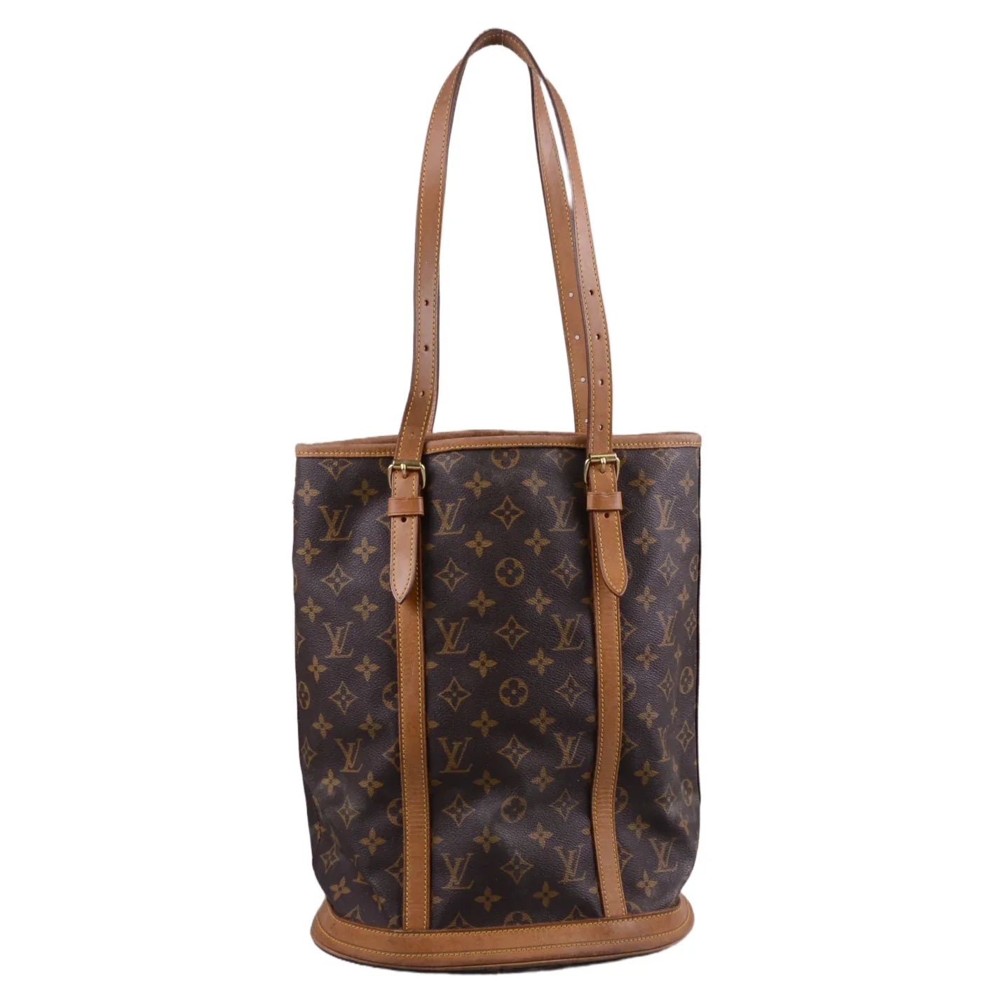 Louis Vuitton Bucket GM Monogram Tote Bag With Pouch