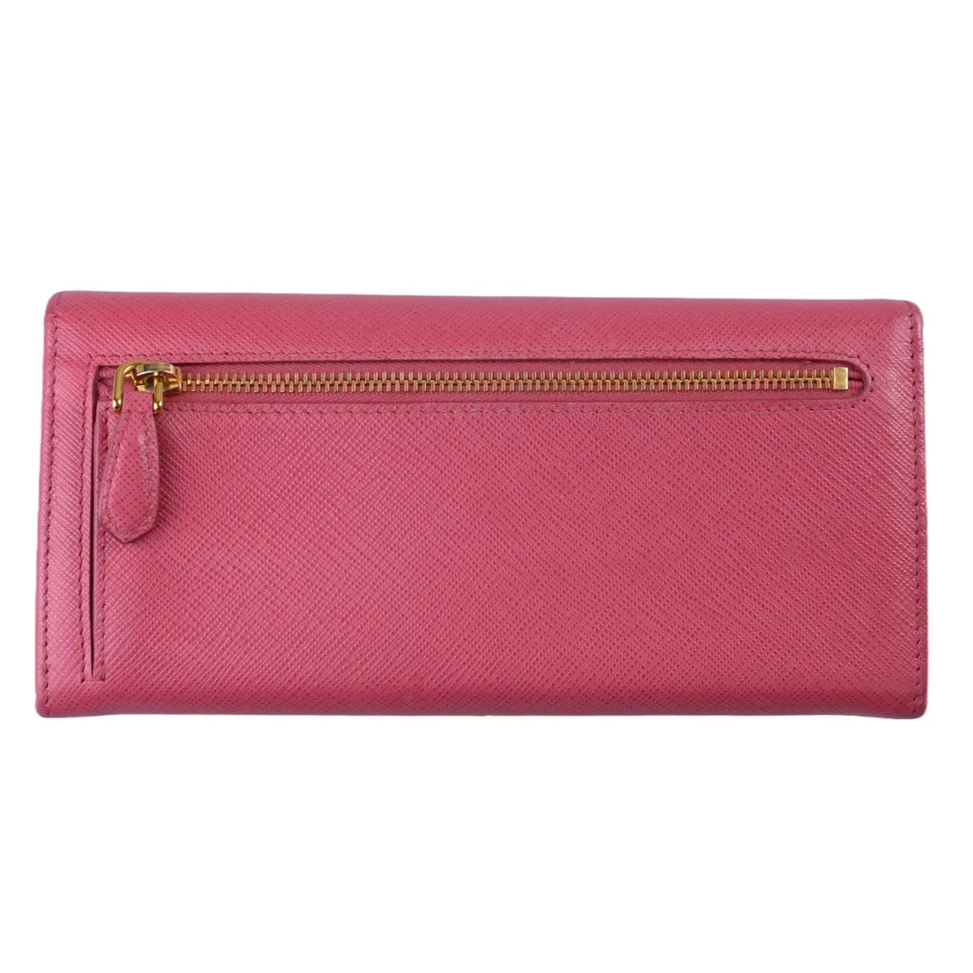 Prada Saffiano Leather Long Wallet and Card Holder Pink