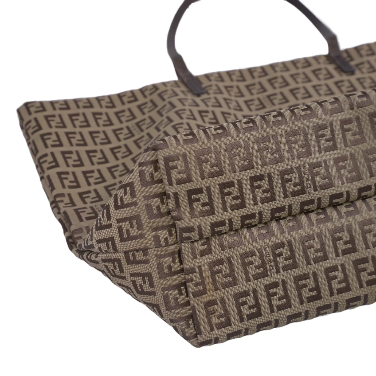 Fendi Canvas Zucca Brown Monogram Tote Bag