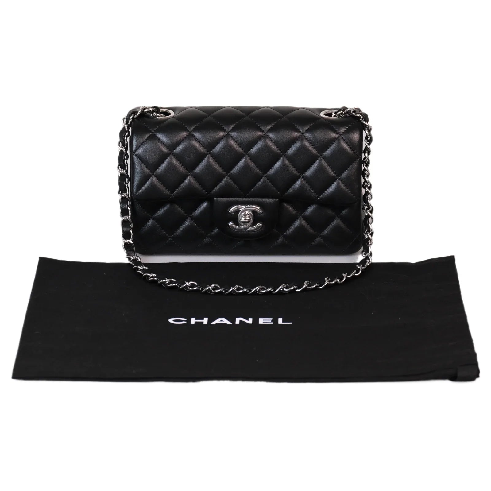 Chanel Mini Classic Flap Crossbody Bag Brand New Black