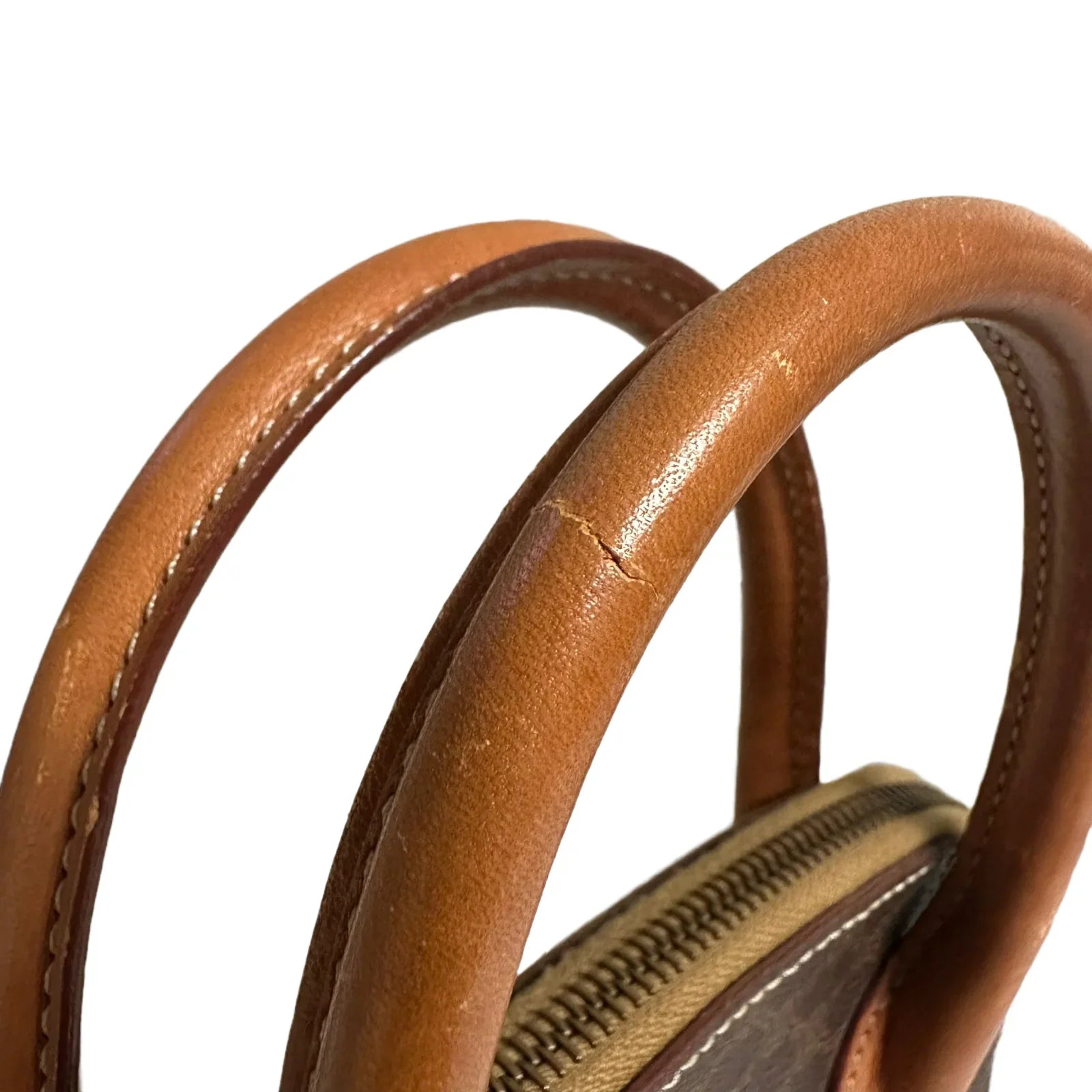 Celine Macadam Monogram Mini Leather Bag Brown