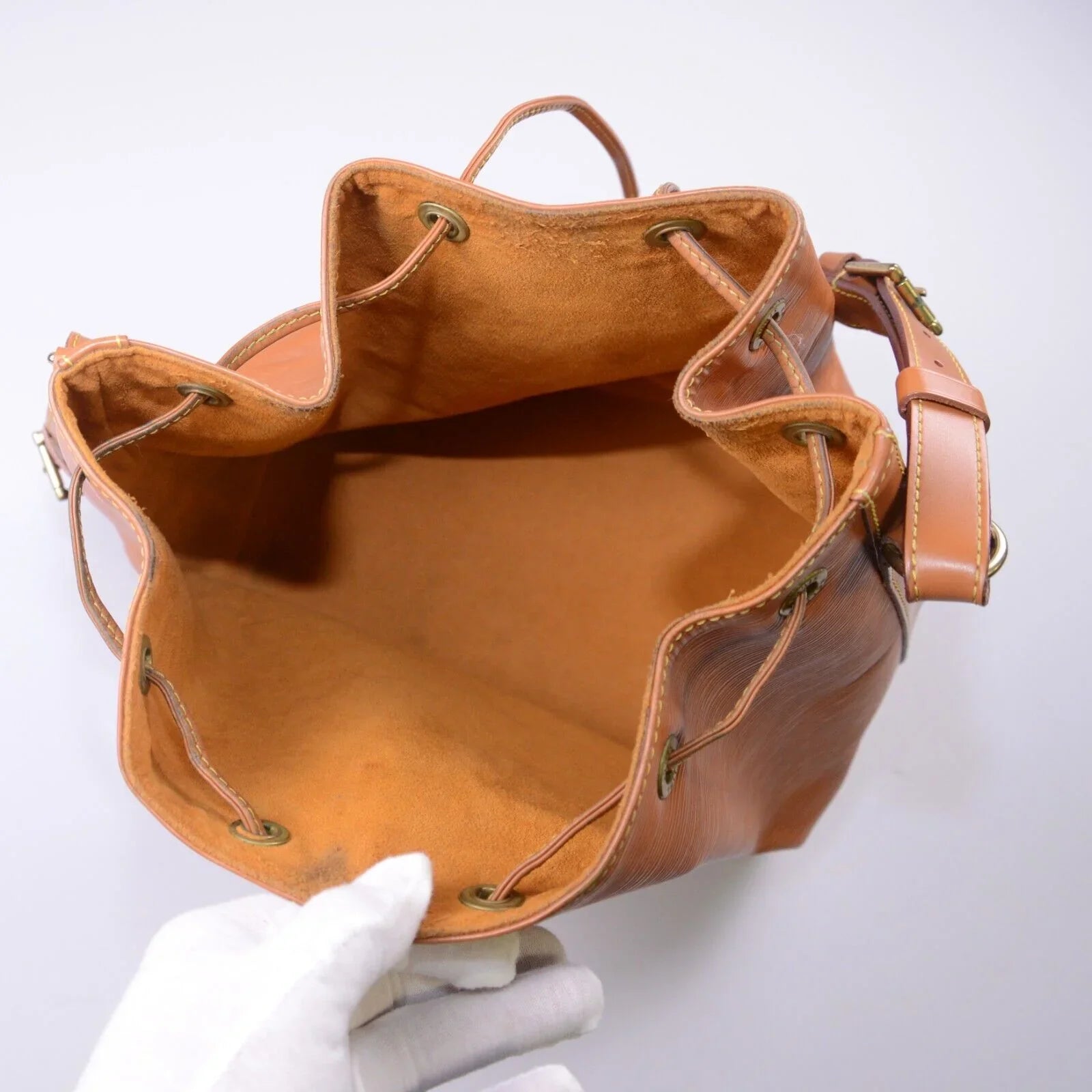 Louis Vuitton Epi Noe Bucket Petit Mini Bag Brown