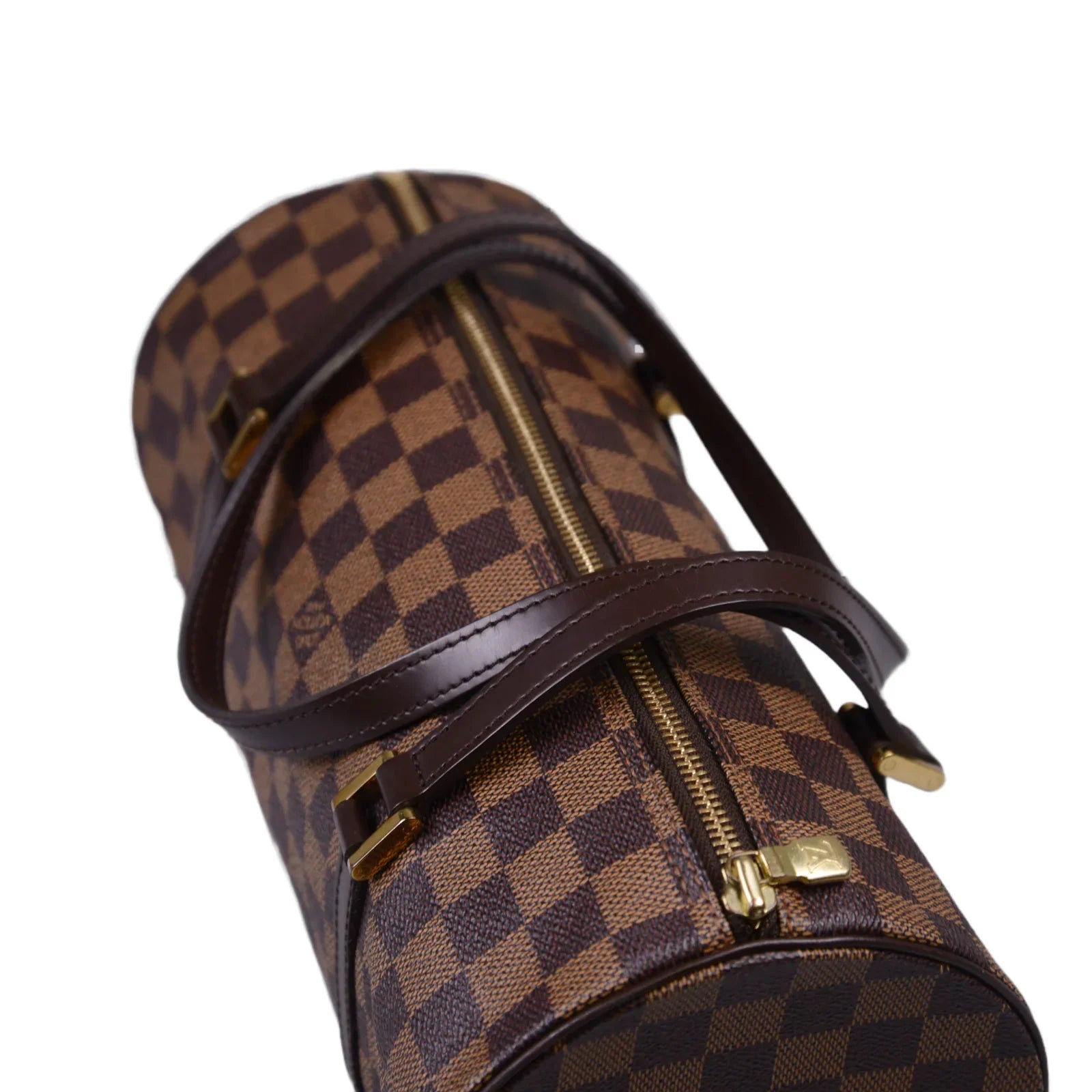 Louis Vuitton Damier Ebene Papillon 30 Monogram Bag With Pouch