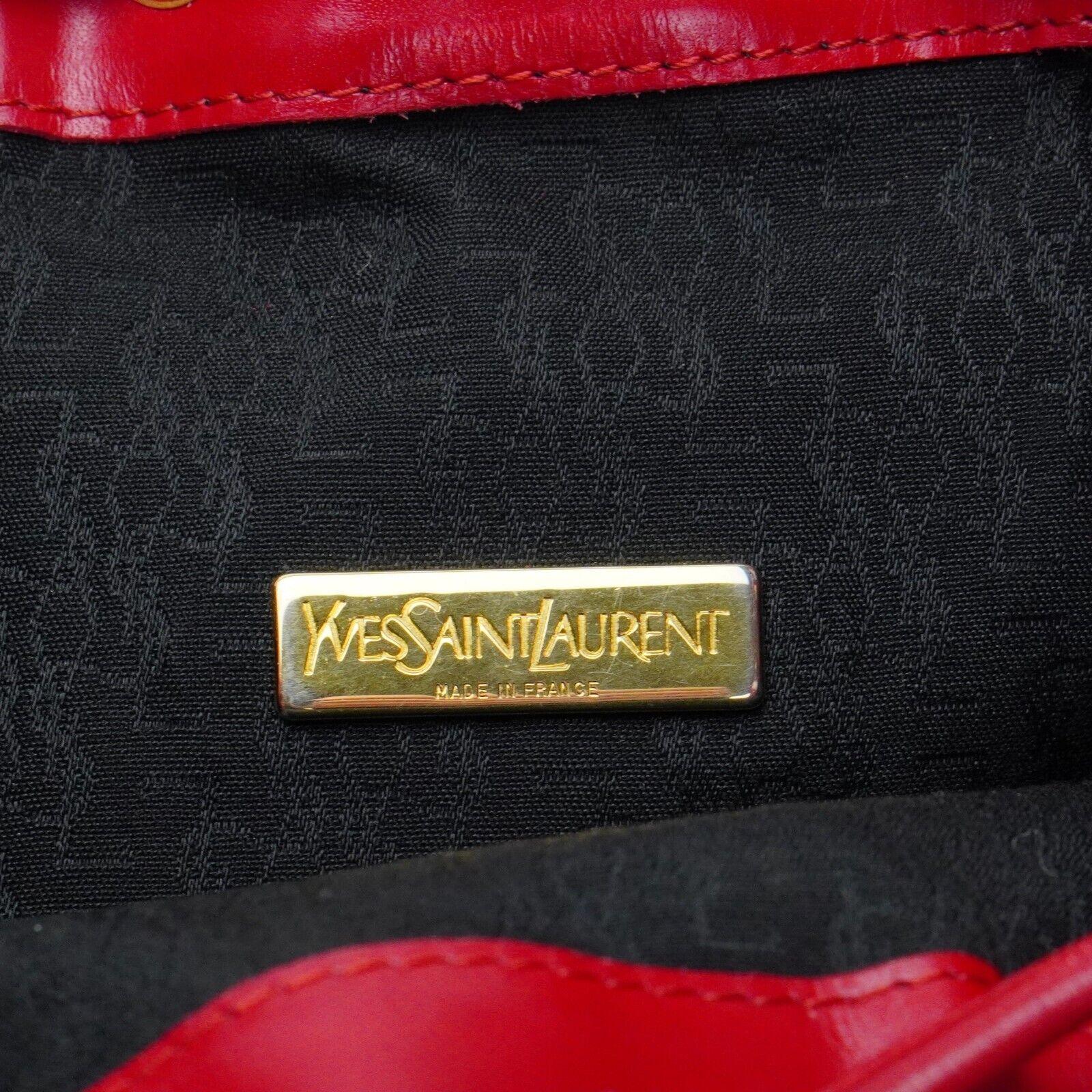 Yves Saint Laurent YSL Noe Canvas Bucket Drawstring Bag Red - Lost Designer
