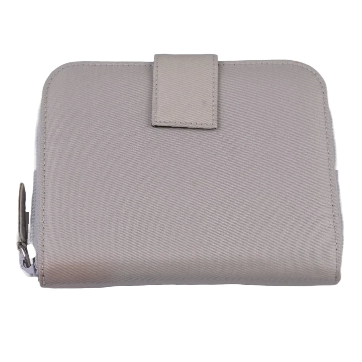 Prada Tessuto Nylon Zip Fold Wallet Grey