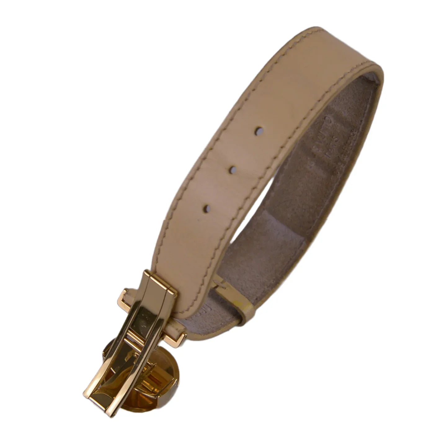 Louis Vuitton Good Luck Monogram Leather Bangle, Beige