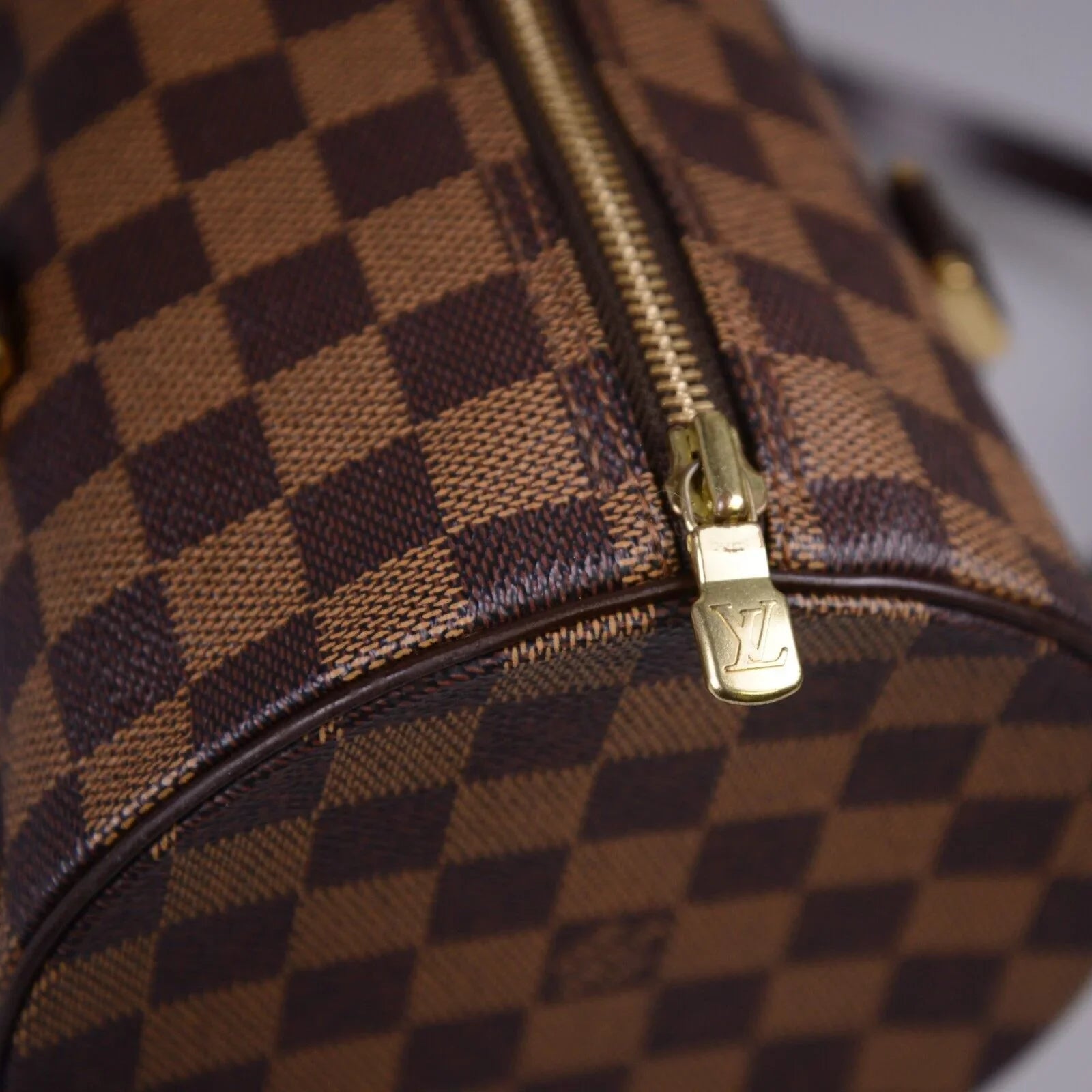 Louis Vuitton Damier Ebene Papillon 30 Monogram Bag With Pouch