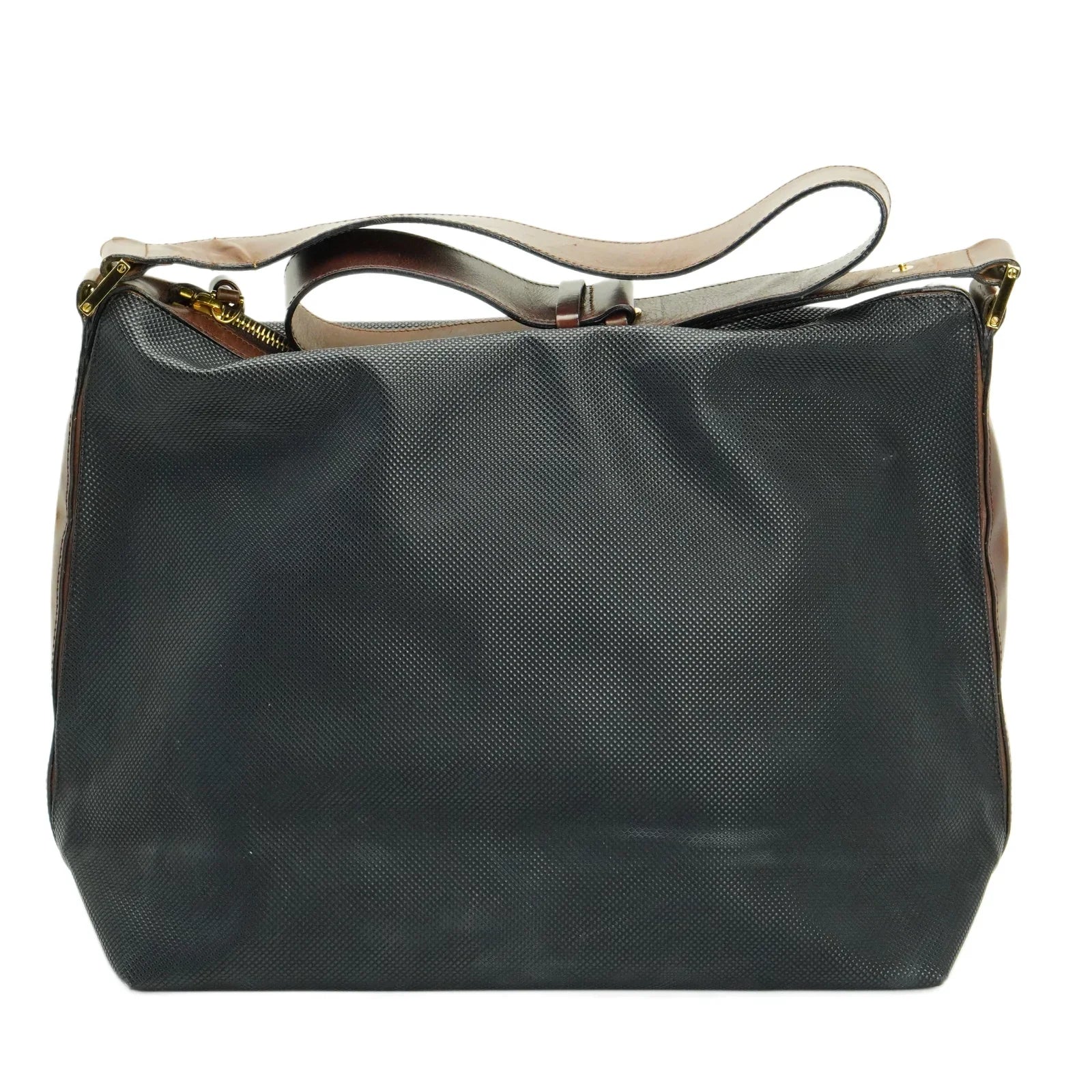 Bottega Veneta Canvas Shoulder Bag Black