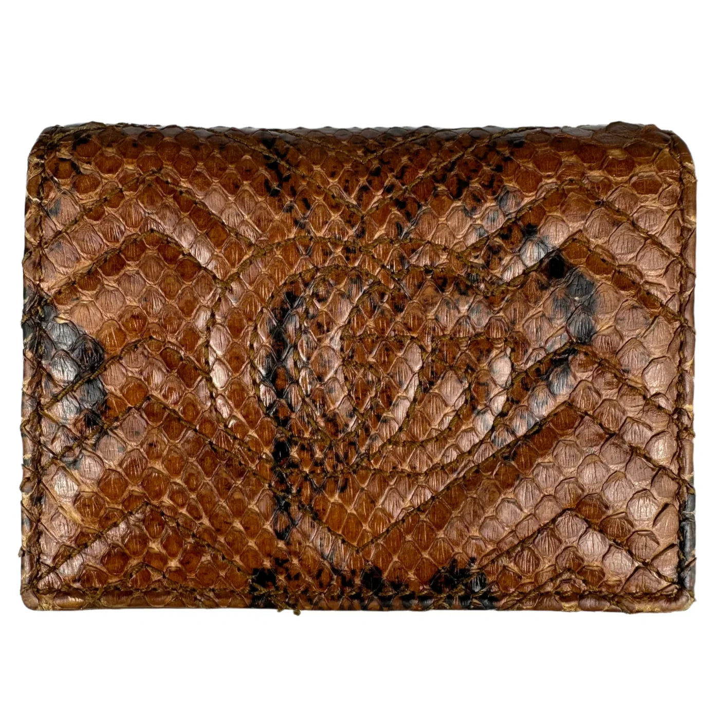 Gucci GG Marmont Python Skin Card Case Wallet