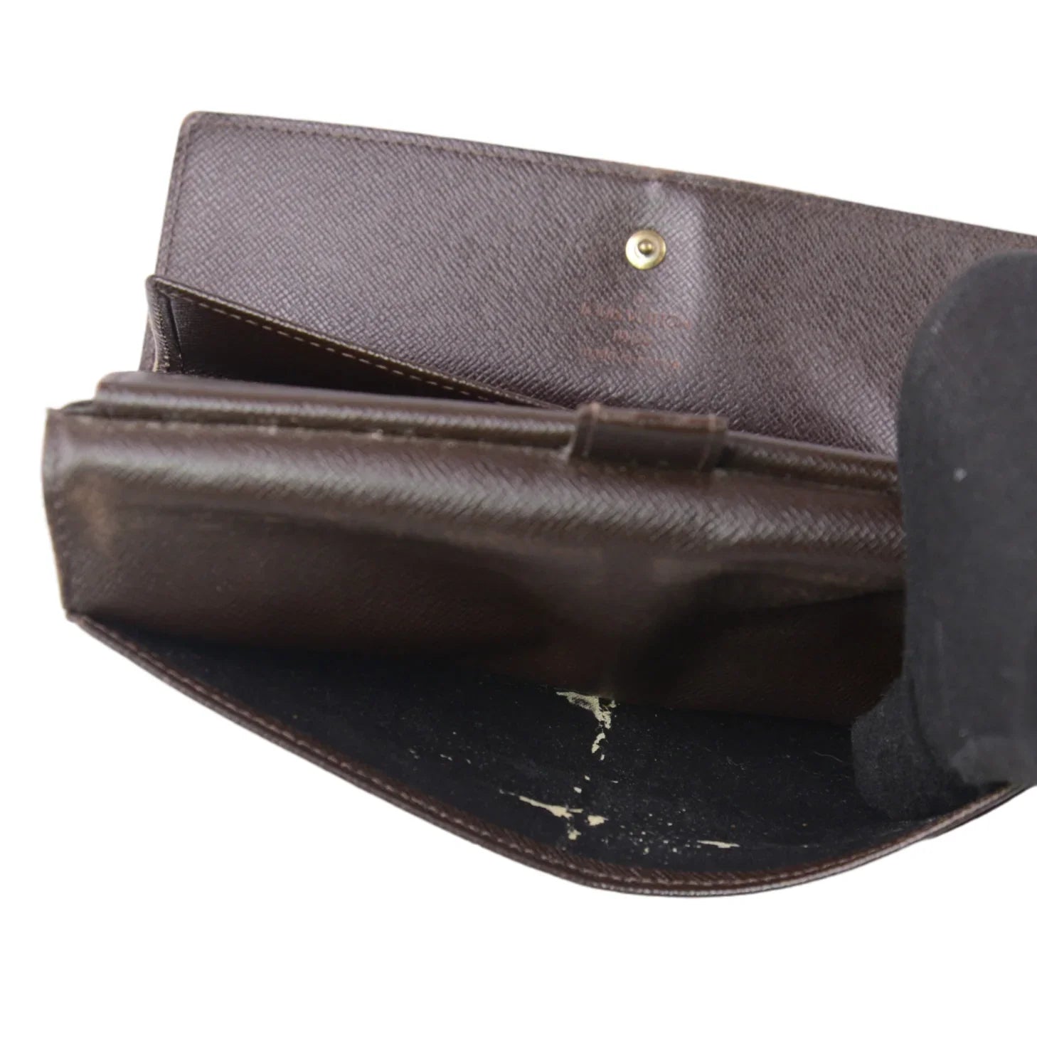 Louis Vuitton Damier Ebene Sarah Wallet Brown