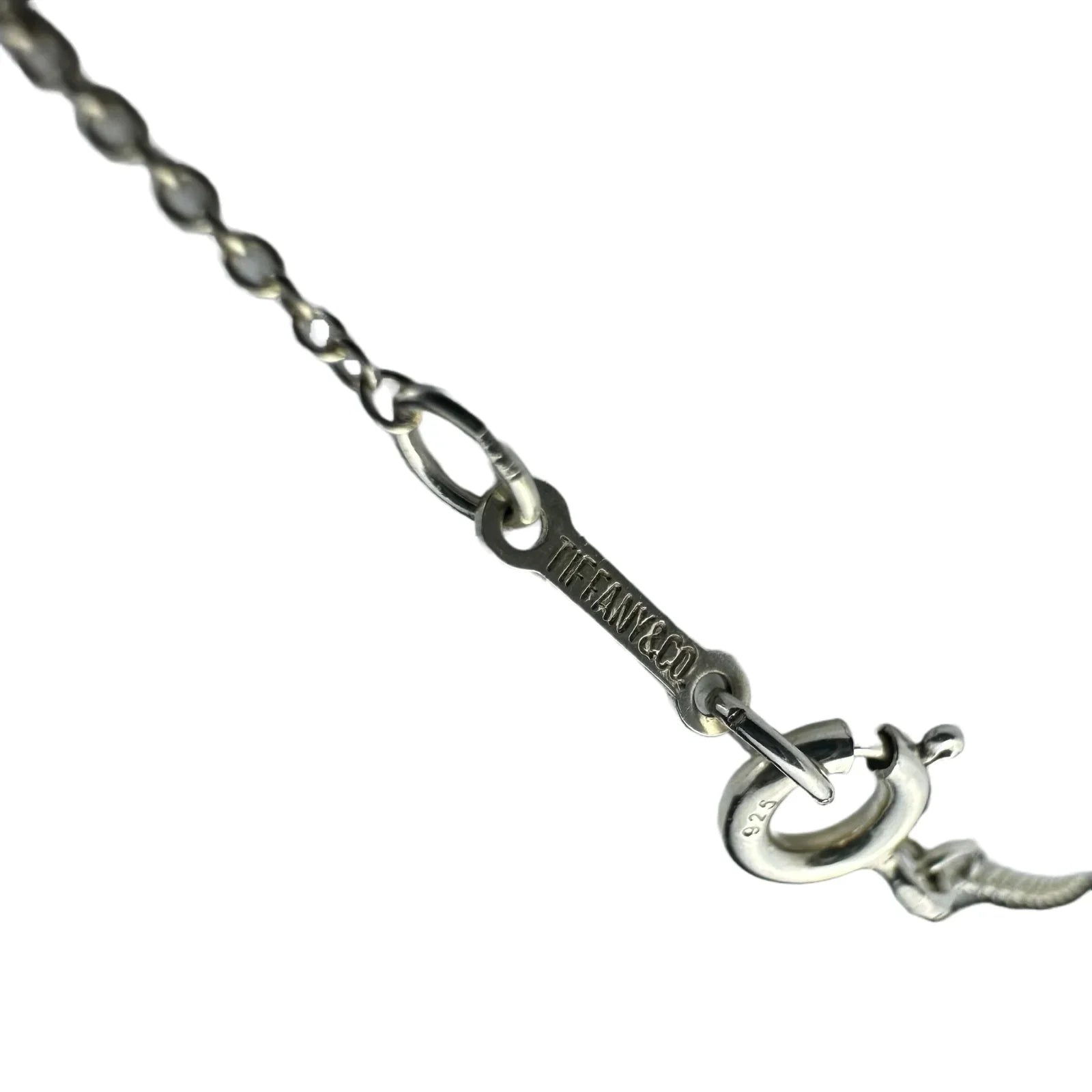 Tiffany & Co Mini Bean Pendant Necklace Sterling Silver