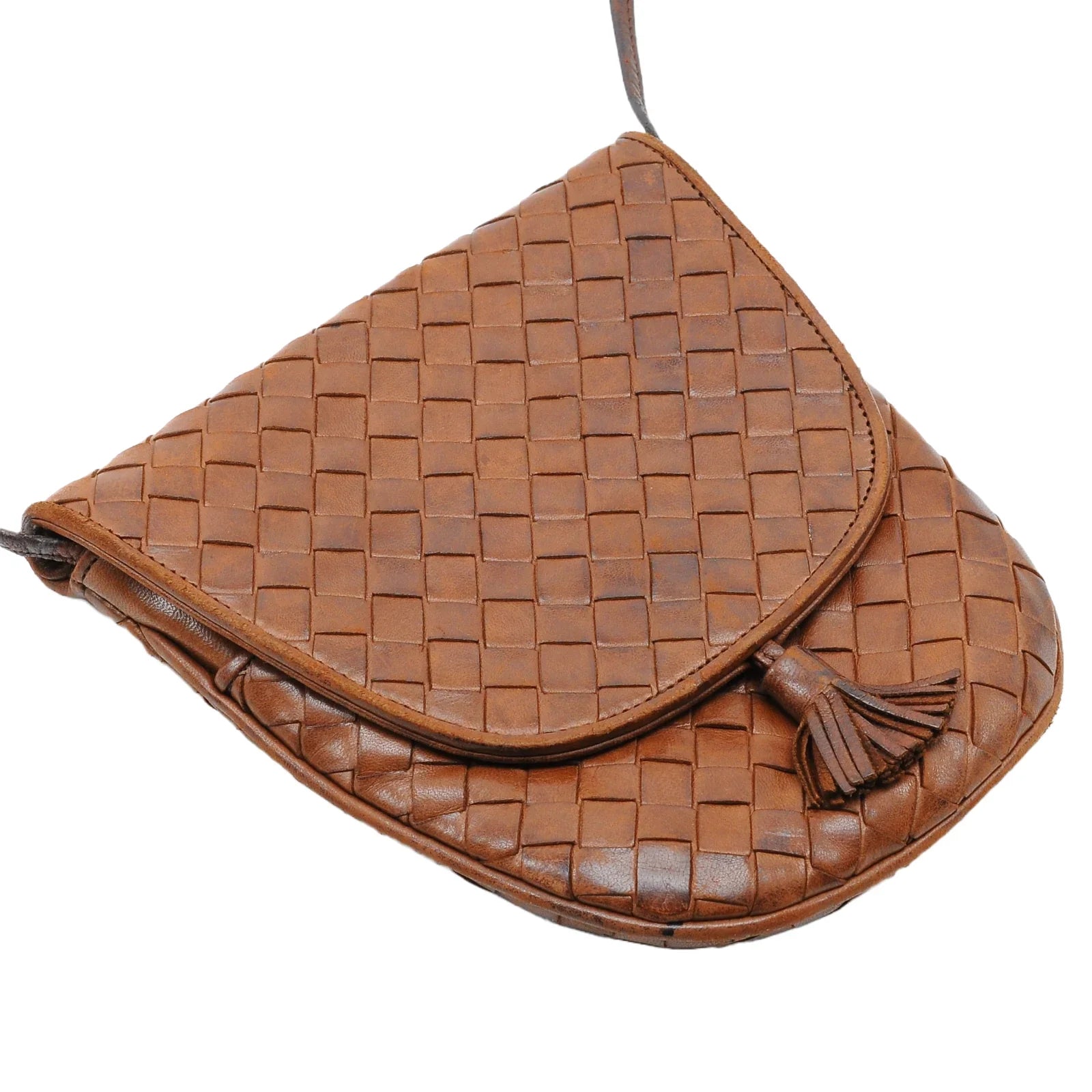 Bottega Veneta Intrecciato Mini Crossbody Bag Brown