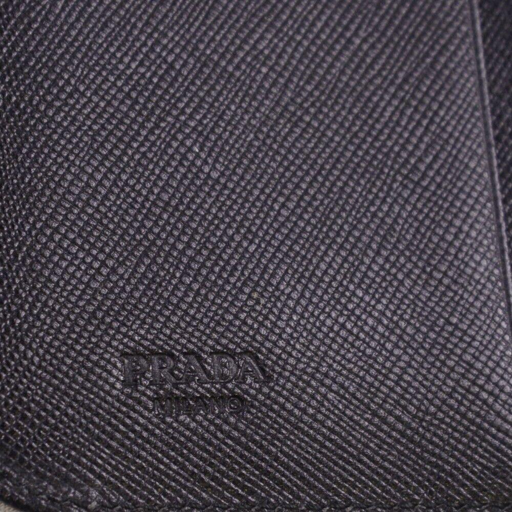 Prada Tessuto Nylon Zip Fold Wallet Grey