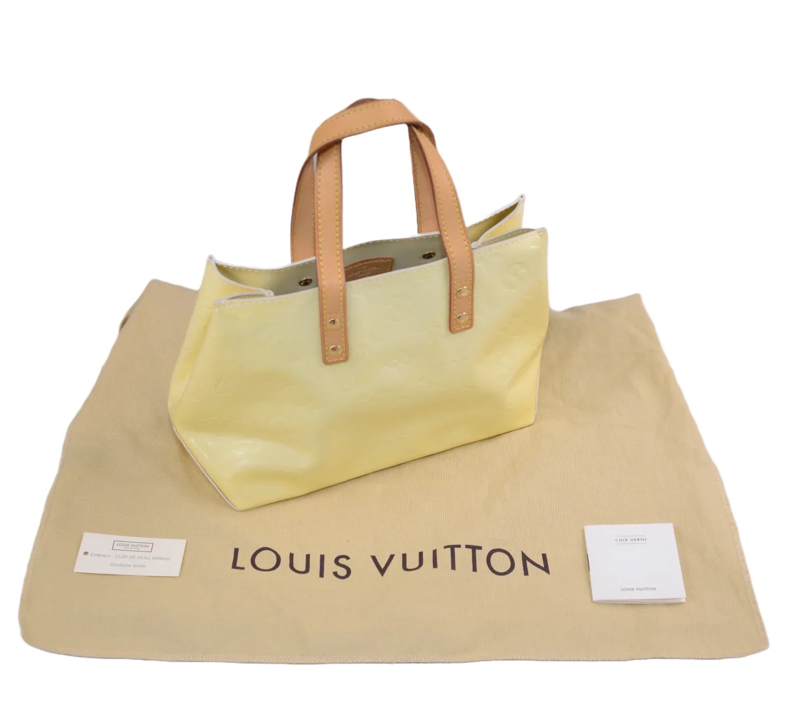 Louis Vuitton Monogram Vernis Reade PM Bag Yellow