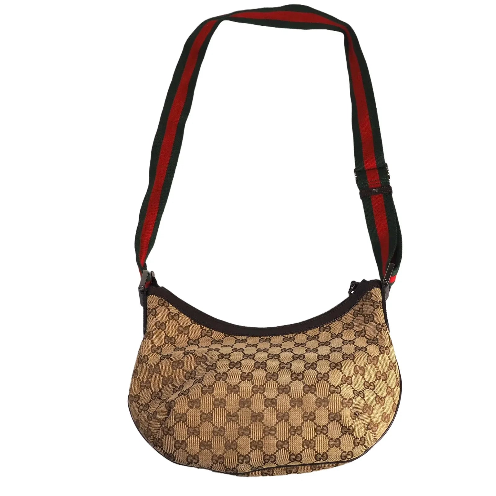 Gucci Crossbody Canvas Shoulder Bag Brown
