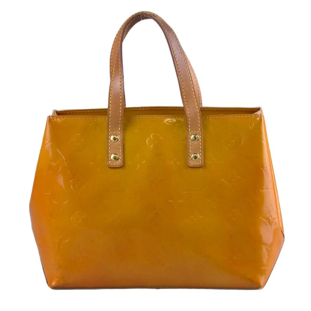 Louis Vuitton Monogram Vernis Reade PM Bag, Tan and Yellow