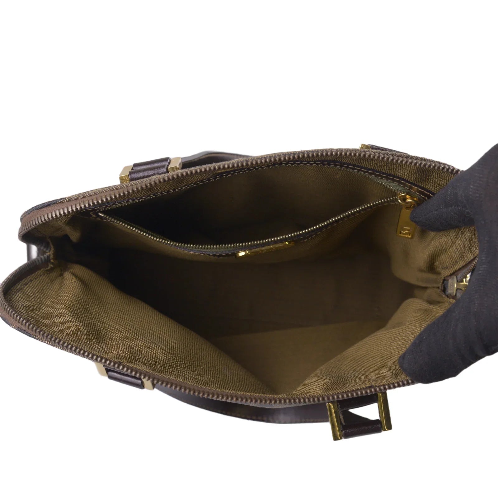 Fendi FF Zucca Monogram Handbag Tobacco