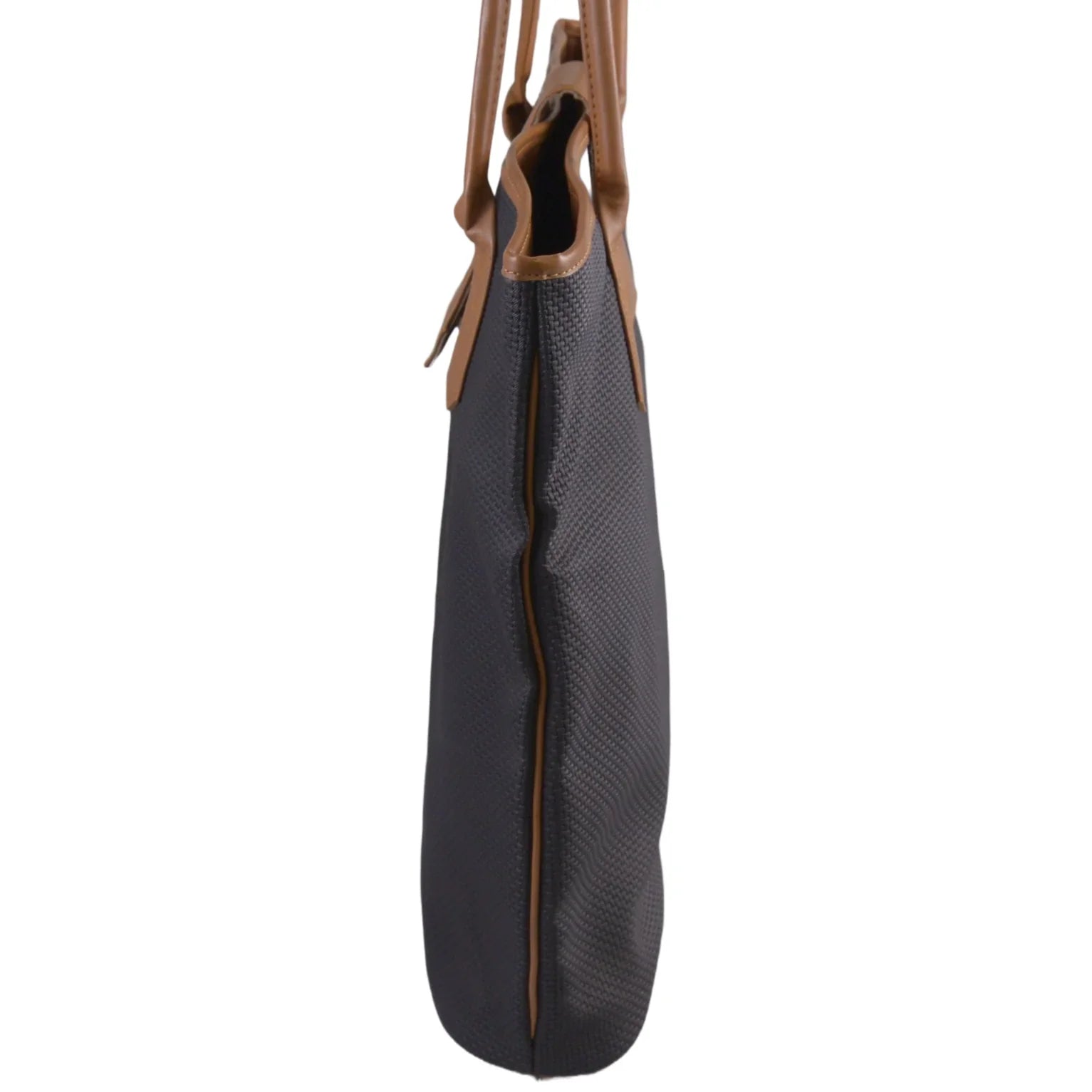 YSL Yves Saint Laurent Leather x Canvas Large Tote