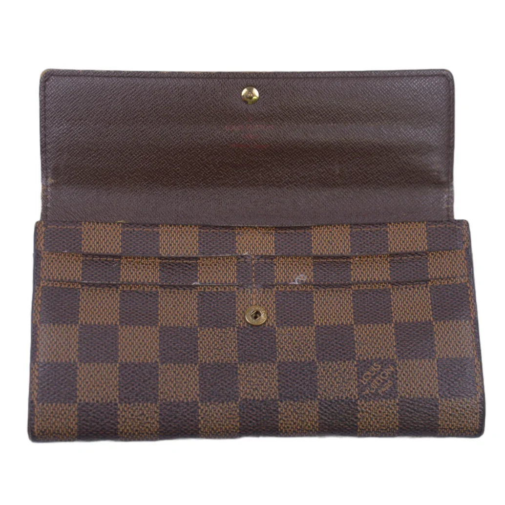 Louis Vuitton Damier Bifold Monogram Long Wallet Portefeuille Sala