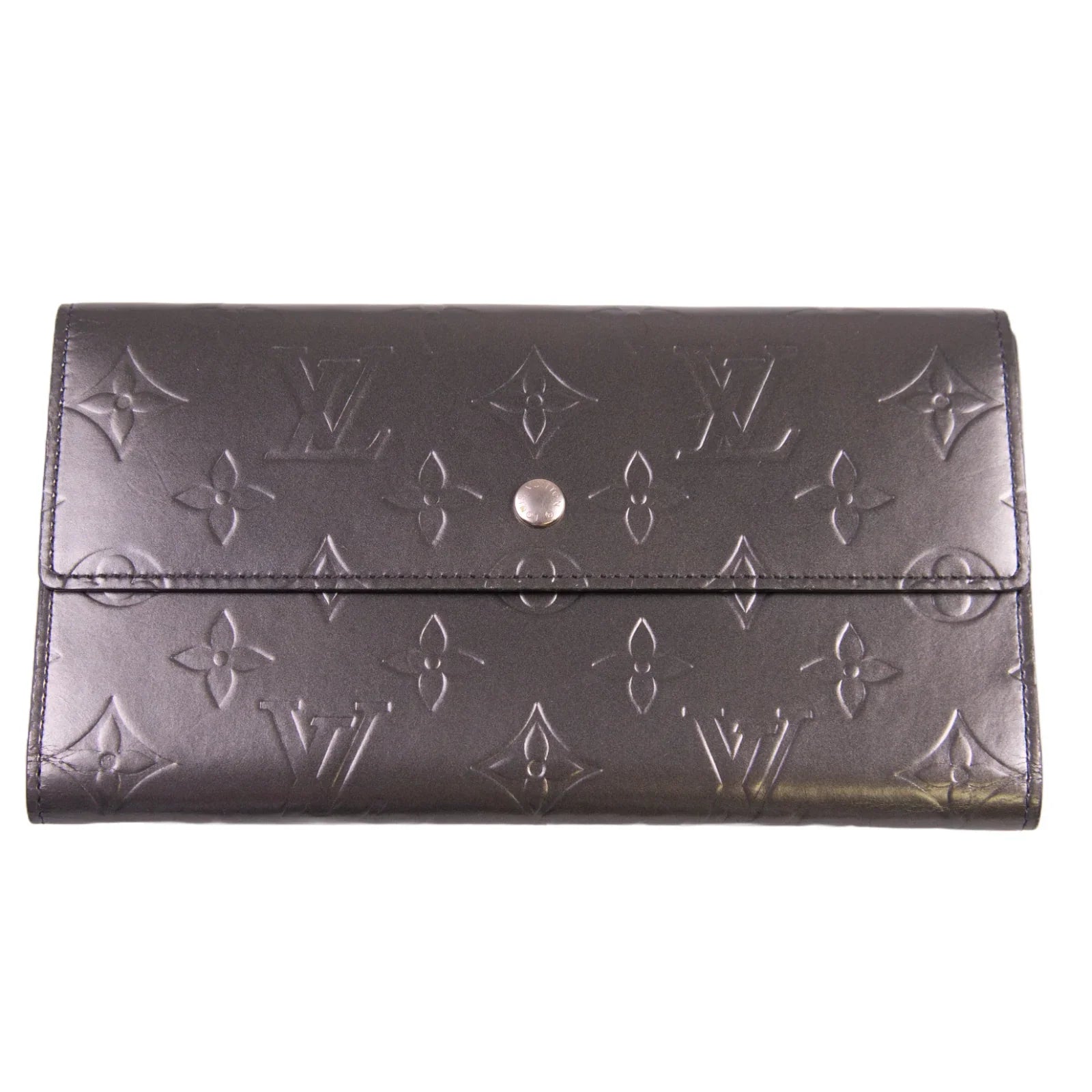Louis Vuitton Matte Leather Portefeuille International Long Wallet