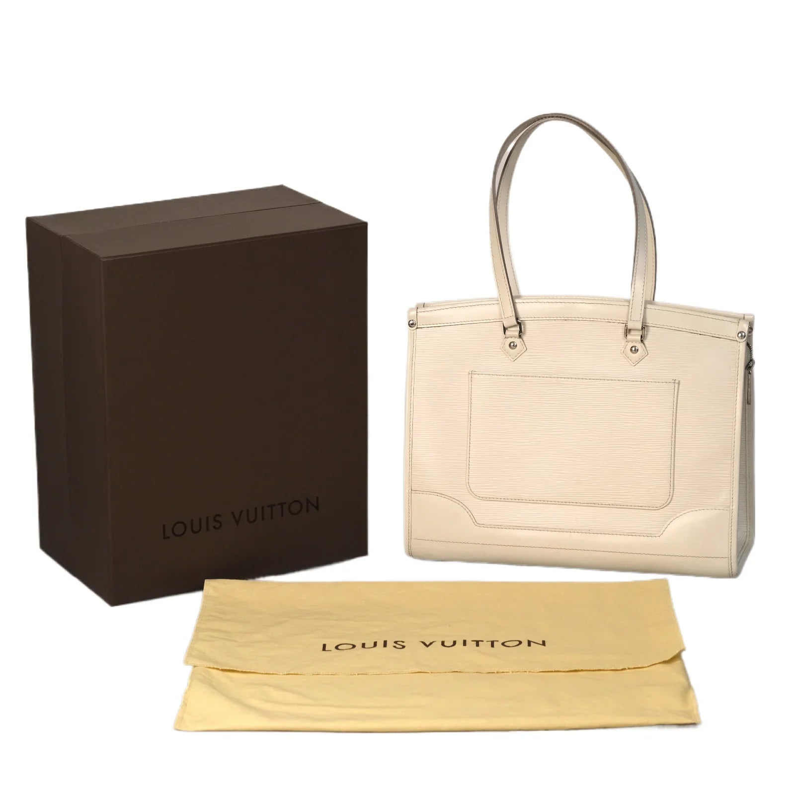 Louis Vuitton Madeleine Epi GM Bag White