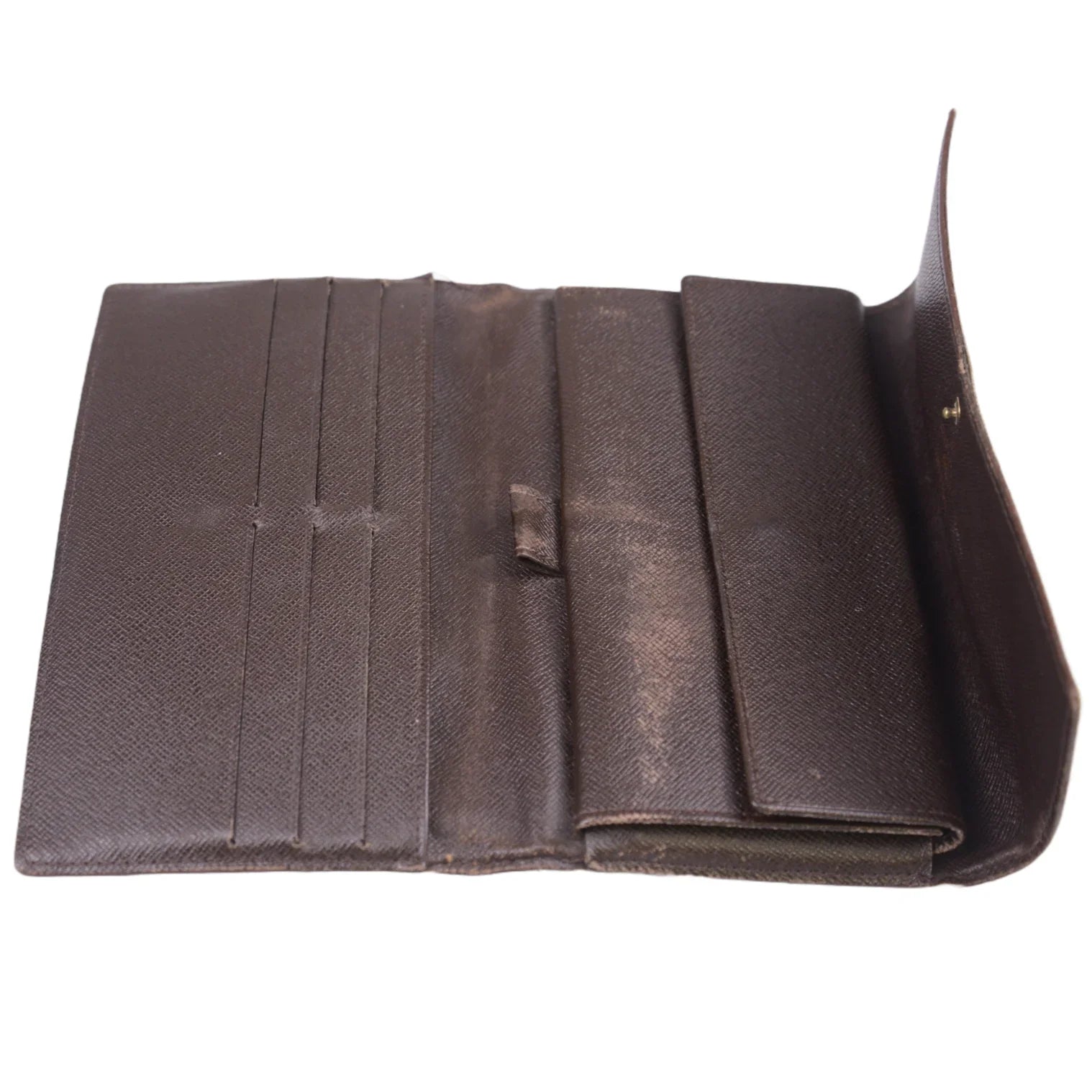 Louis Vuitton Damier Ebene Sarah Wallet Brown