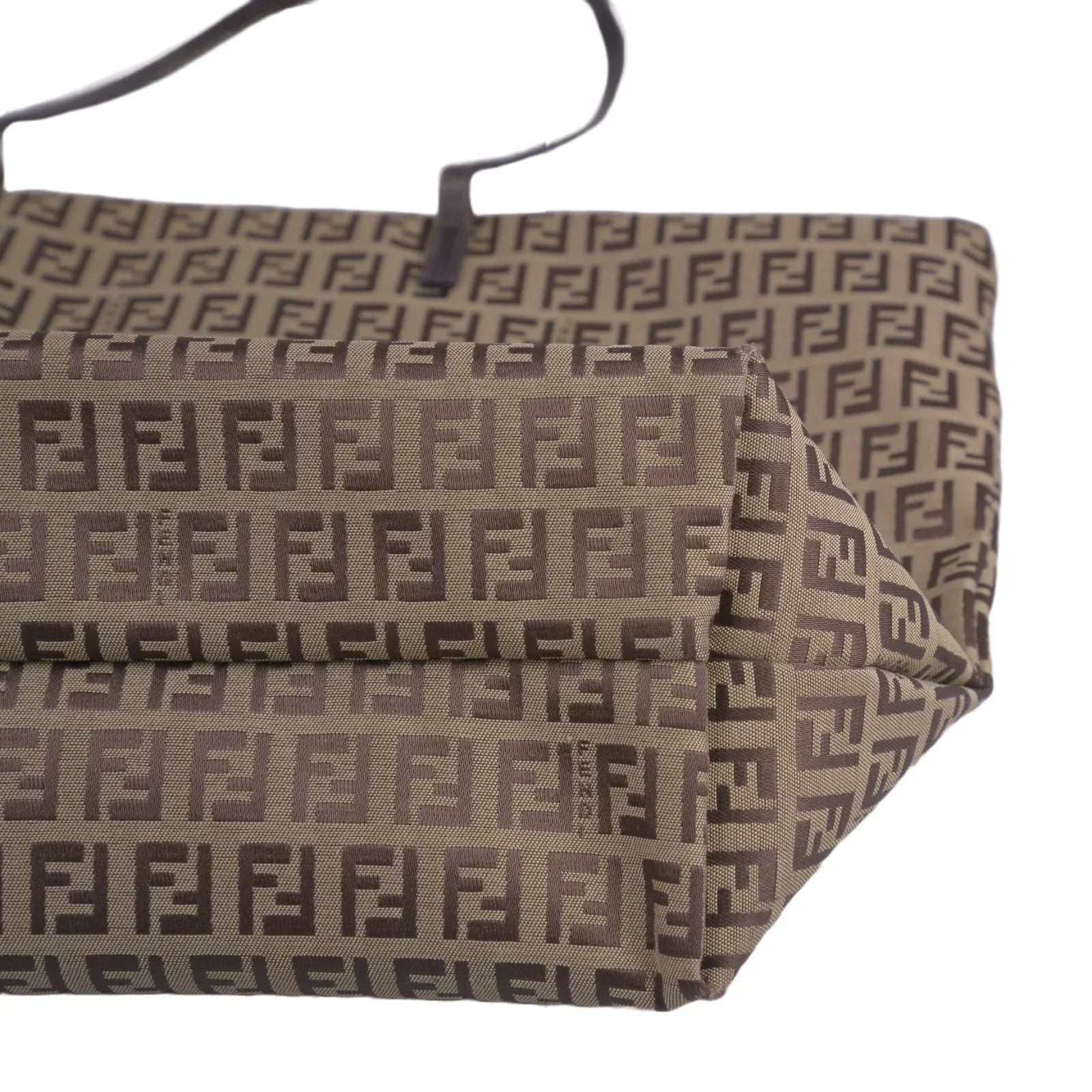 Fendi Canvas Zucca Brown Monogram Tote Bag